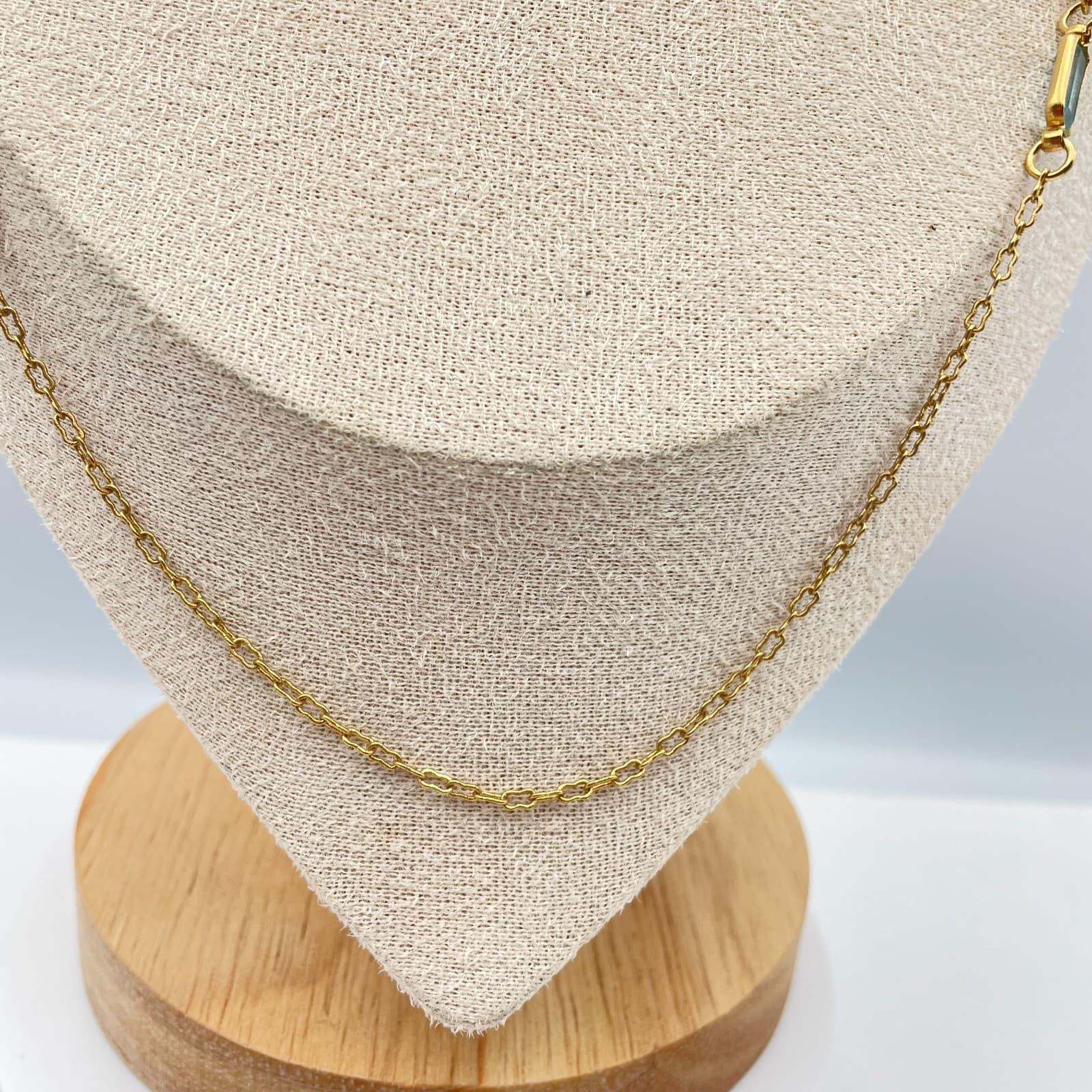 Vintage 90s Gold Tone Station Necklace Boho Retro Women's Classic Jewelry - Thumbnail 4