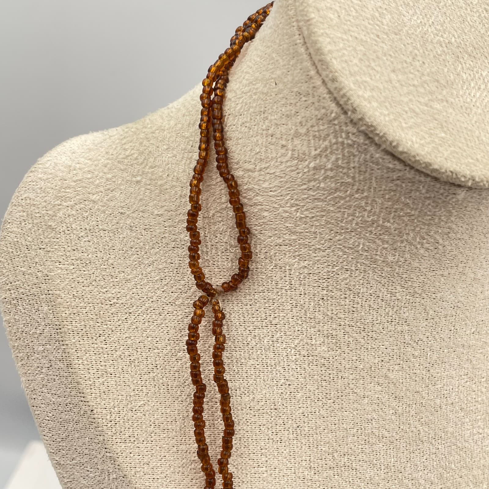 Vintage 90s Beaded Necklace Boho Retro Women's Classic Fashion Jewelry - Thumbnail 6