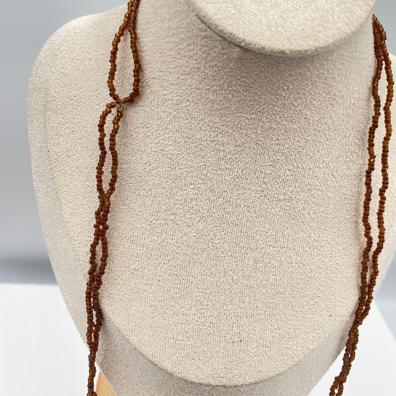 Vintage 90s Beaded Necklace Boho Retro Women's Classic Fashion Jewelry - Thumbnail 3