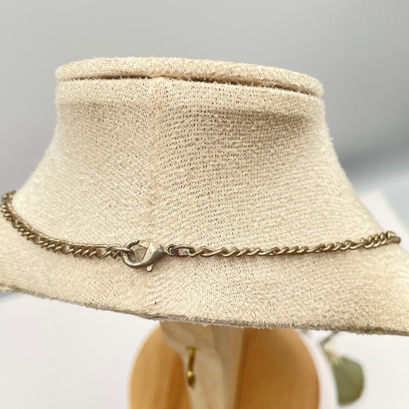 Vintage 90s Wire Wrapped Sea Green Pendant Necklace Boho Women's Classic Jewelry - Thumbnail 6