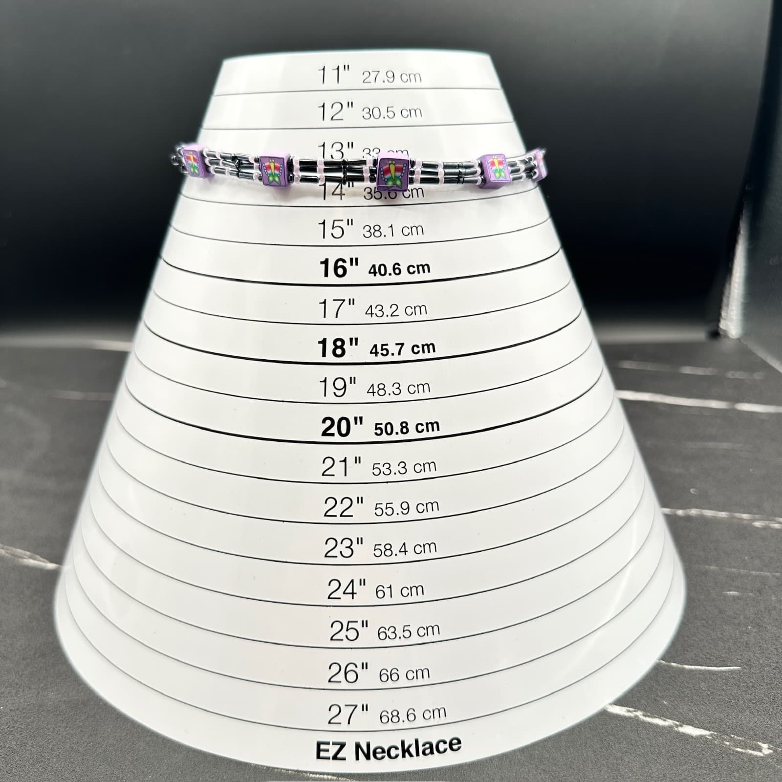 Vintage Panama Jack Purple Lilac Iridescent Hematite Rubber Cube Gold-Tone - Thumbnail 7