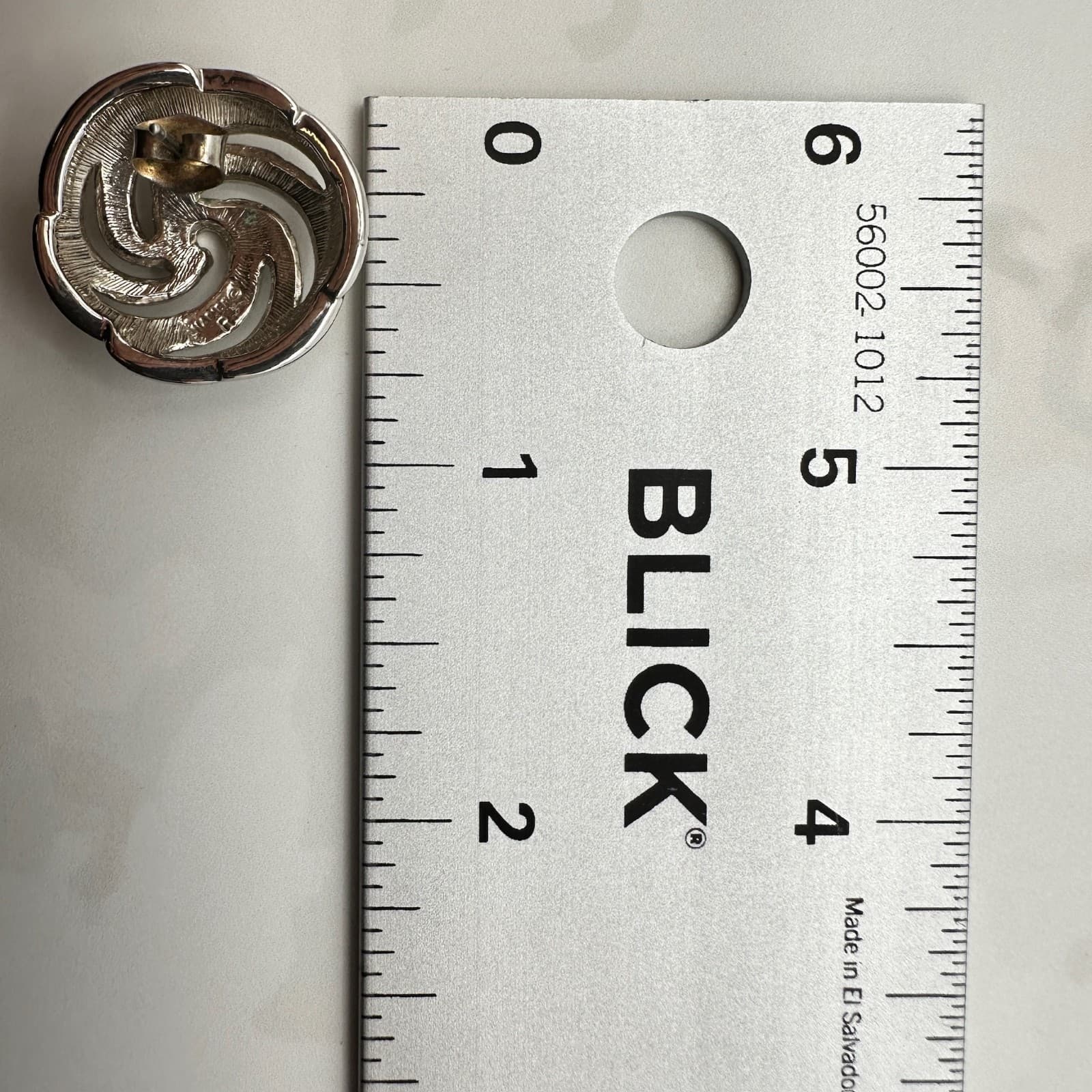 Vintage Napier Silver-Tone Swirl Spiral Fashion Retro Clip-On Pierced Earrings - Thumbnail 7