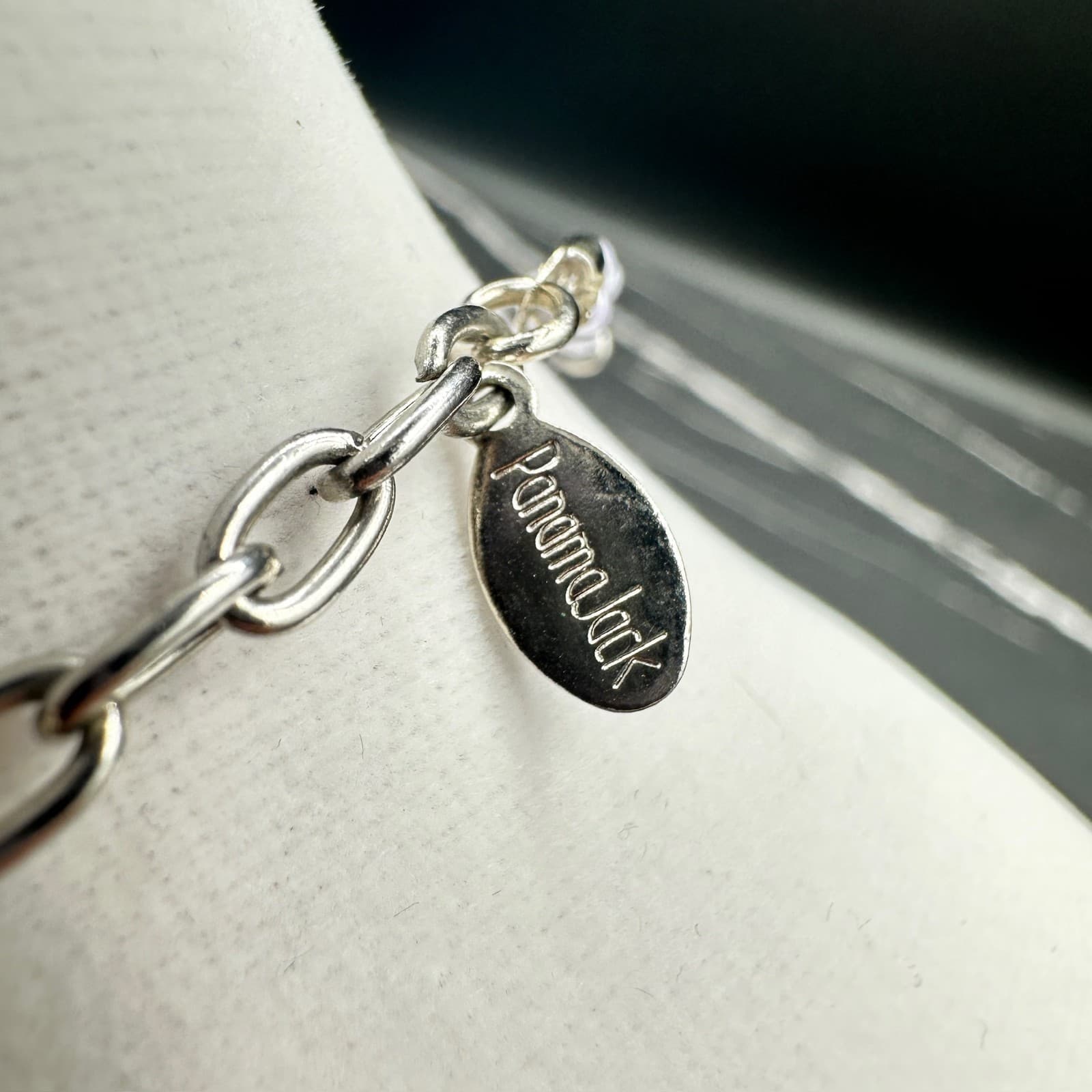 Vintage Panama Jack Purple Lilac Iridescent Hematite Rubber Cube Gold-Tone - Thumbnail 5