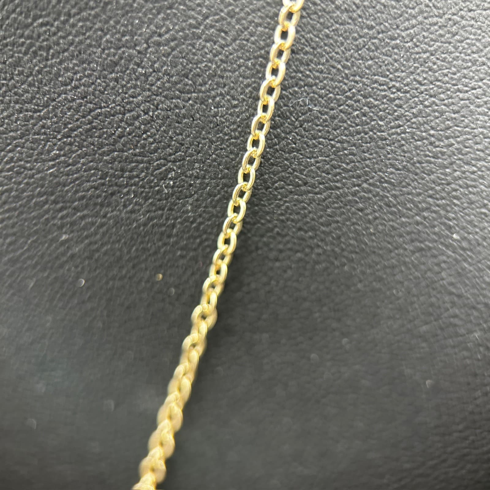 Vintage Gold Filigree Pendant Necklace Teal Oval Crystal Elegant 17in - Thumbnail 6