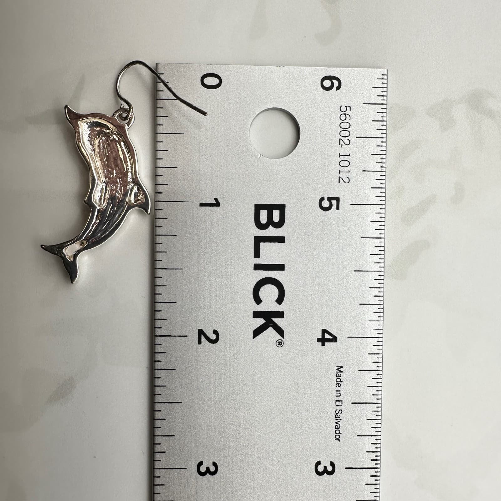 Vintage Abalone Shell Dolphin-Shaped Silver-Tone Hook Dangle Drop Earrings - Thumbnail 9