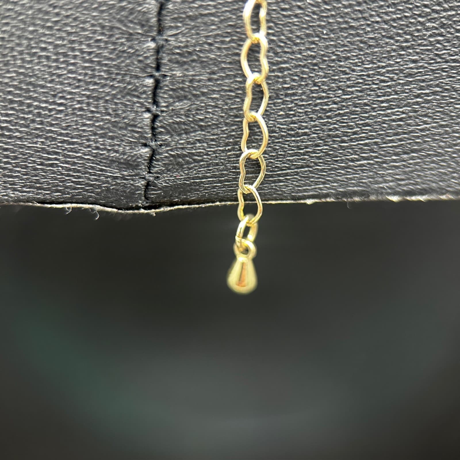 Vintage Gold Filigree Pendant Necklace Teal Oval Crystal Elegant 17in - Thumbnail 8