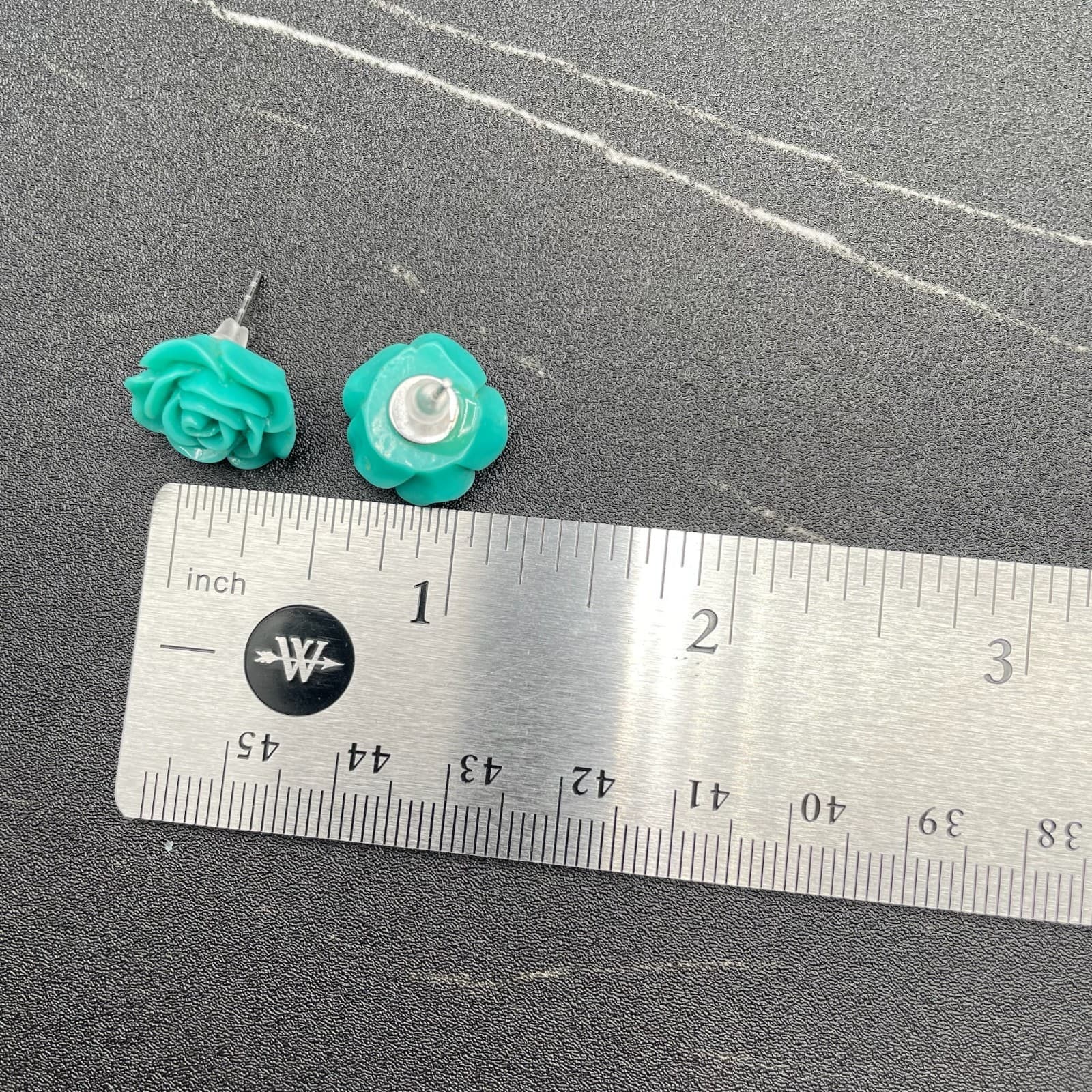 Vintage Fashion Turquoise Flower Rose Teardrop Stud Earrings Classic For Women's - Thumbnail 5