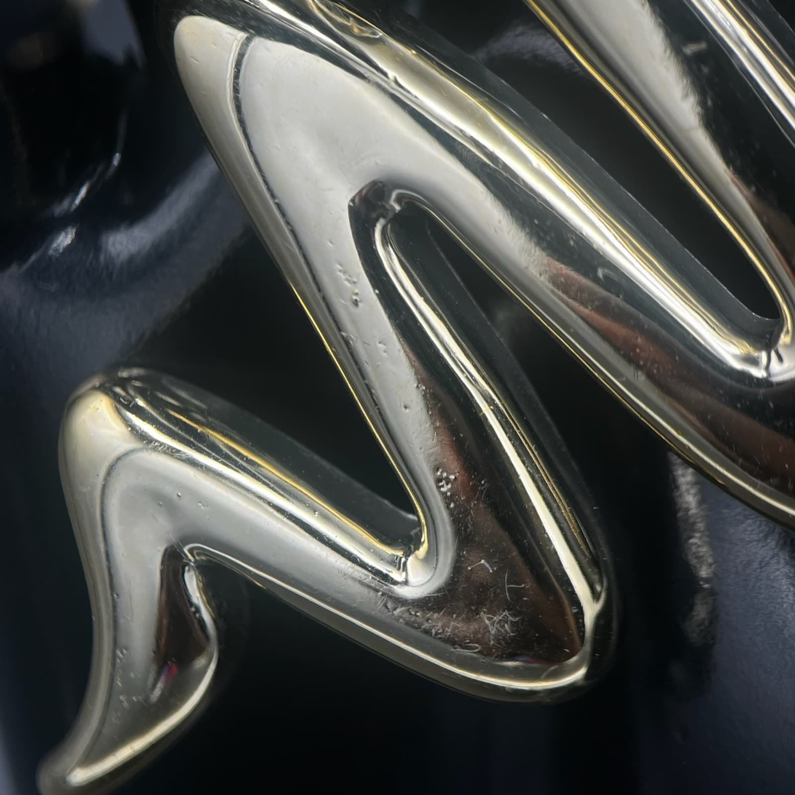 Vintage Gold Tone Abstract Wave Zig Zag Brooch or Hair Clip - Thumbnail 5