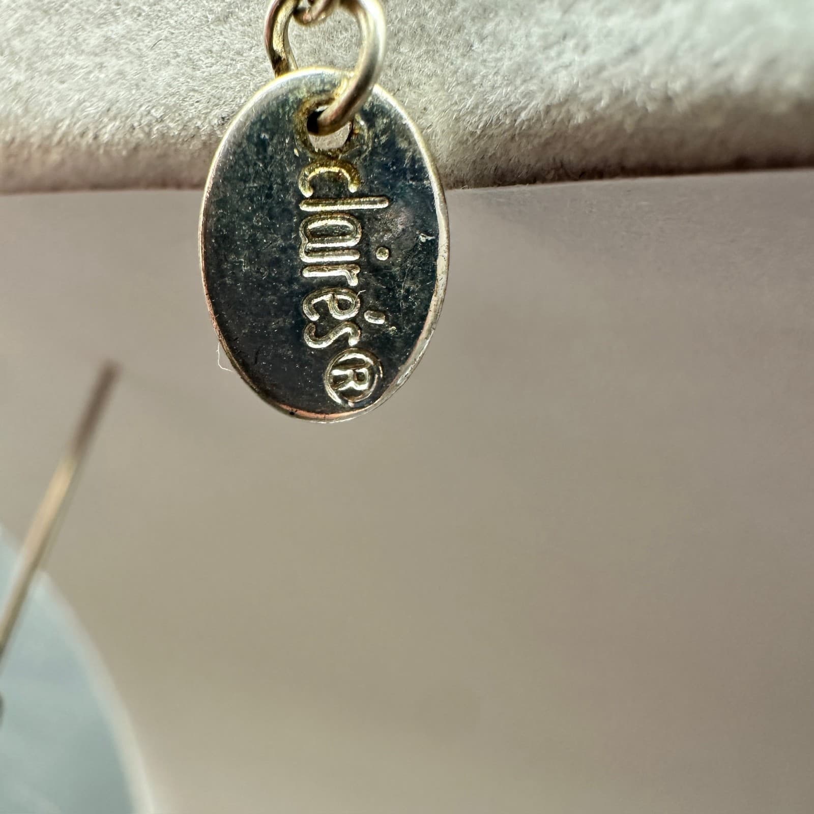 Vintage Claire's Silver-Tone Classic Round Link Butterfly Charm Station Lobster - Thumbnail 6