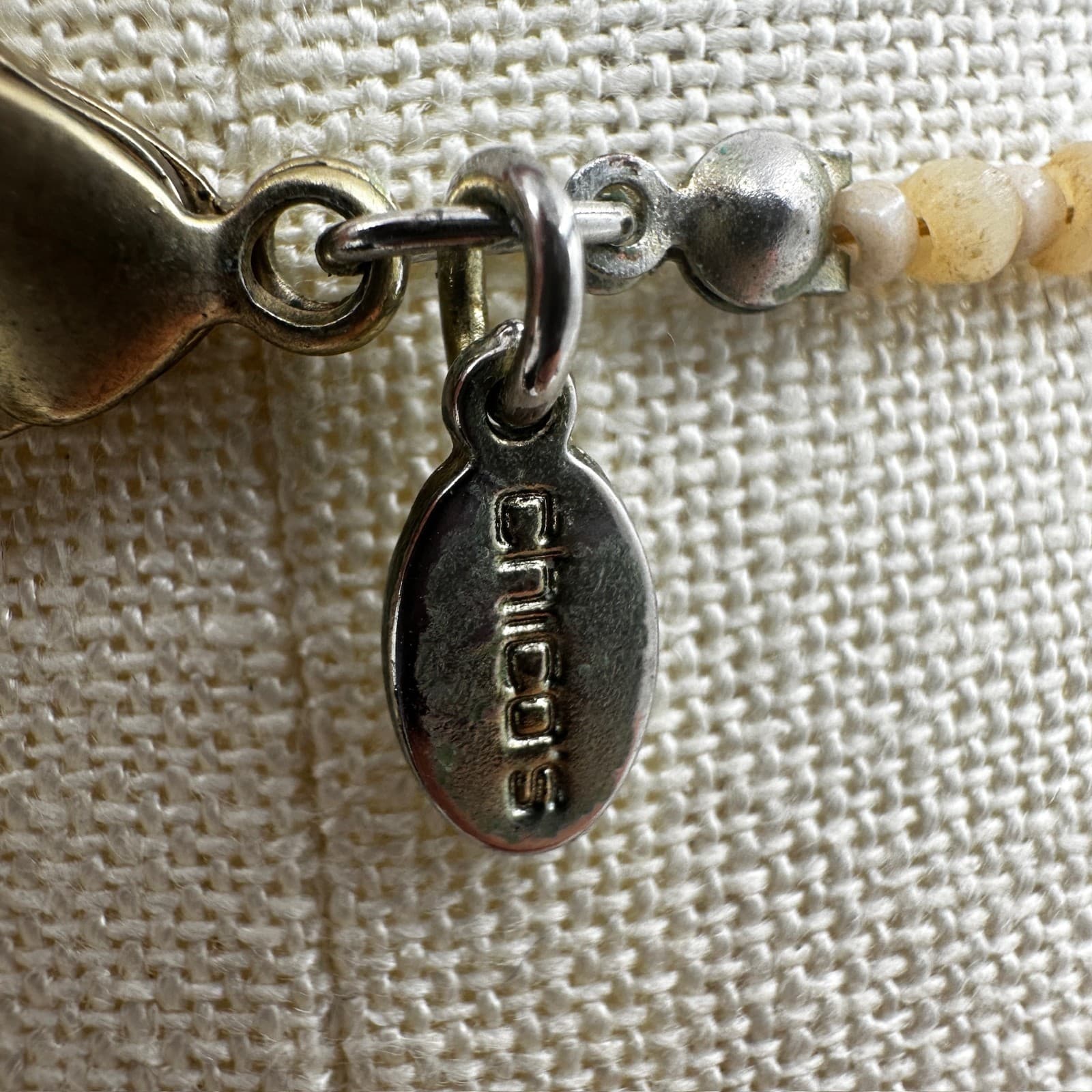 Vintage Chico's Handmade Bohemian Yoga Wooden Tassel Beaded Fashion Lobster - Thumbnail 8