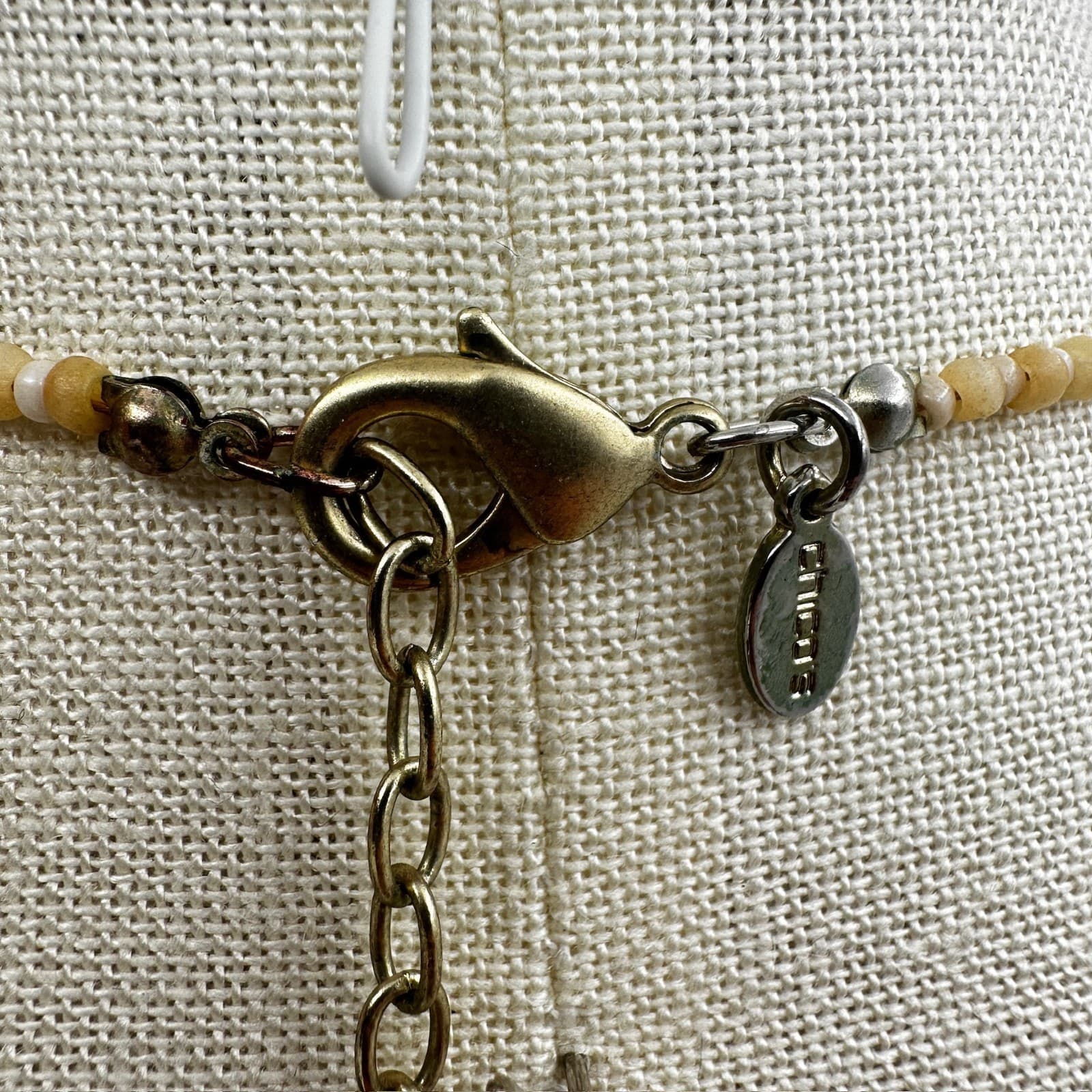 Vintage Chico's Handmade Bohemian Yoga Wooden Tassel Beaded Fashion Lobster - Thumbnail 7