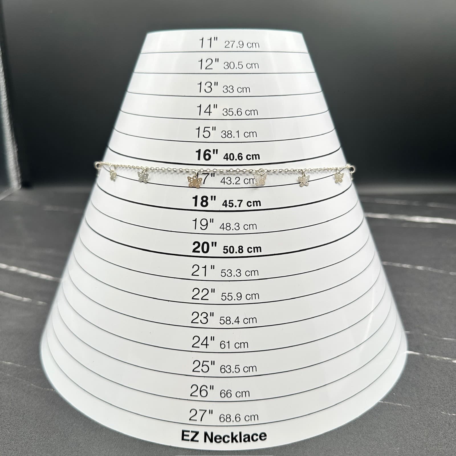 Vintage Claire's Silver-Tone Classic Round Link Butterfly Charm Station Lobster - Thumbnail 7