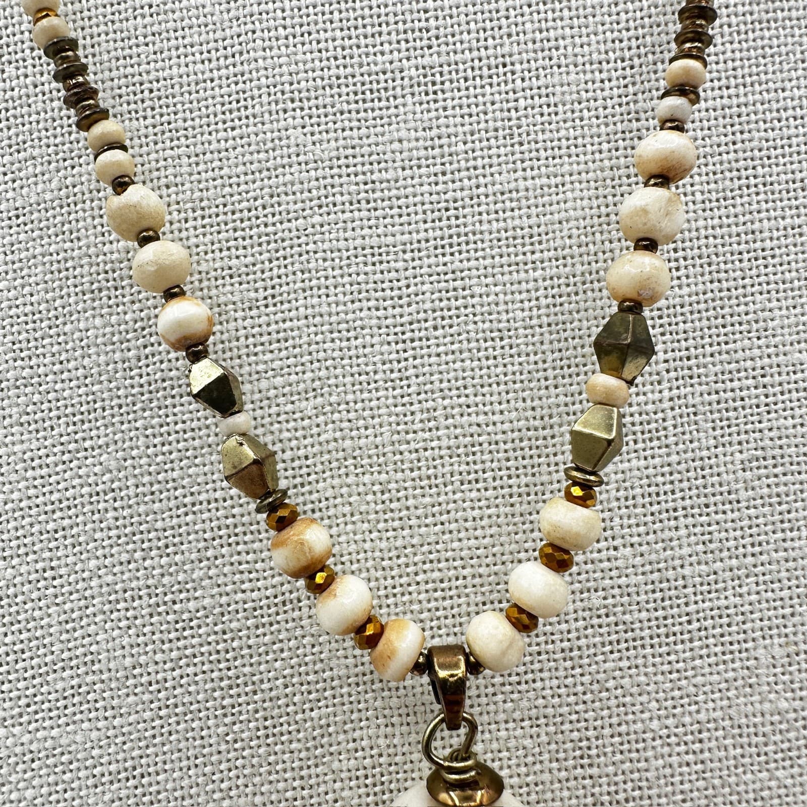 Vintage Chico's Handmade Bohemian Yoga Wooden Tassel Beaded Fashion Lobster - Thumbnail 4