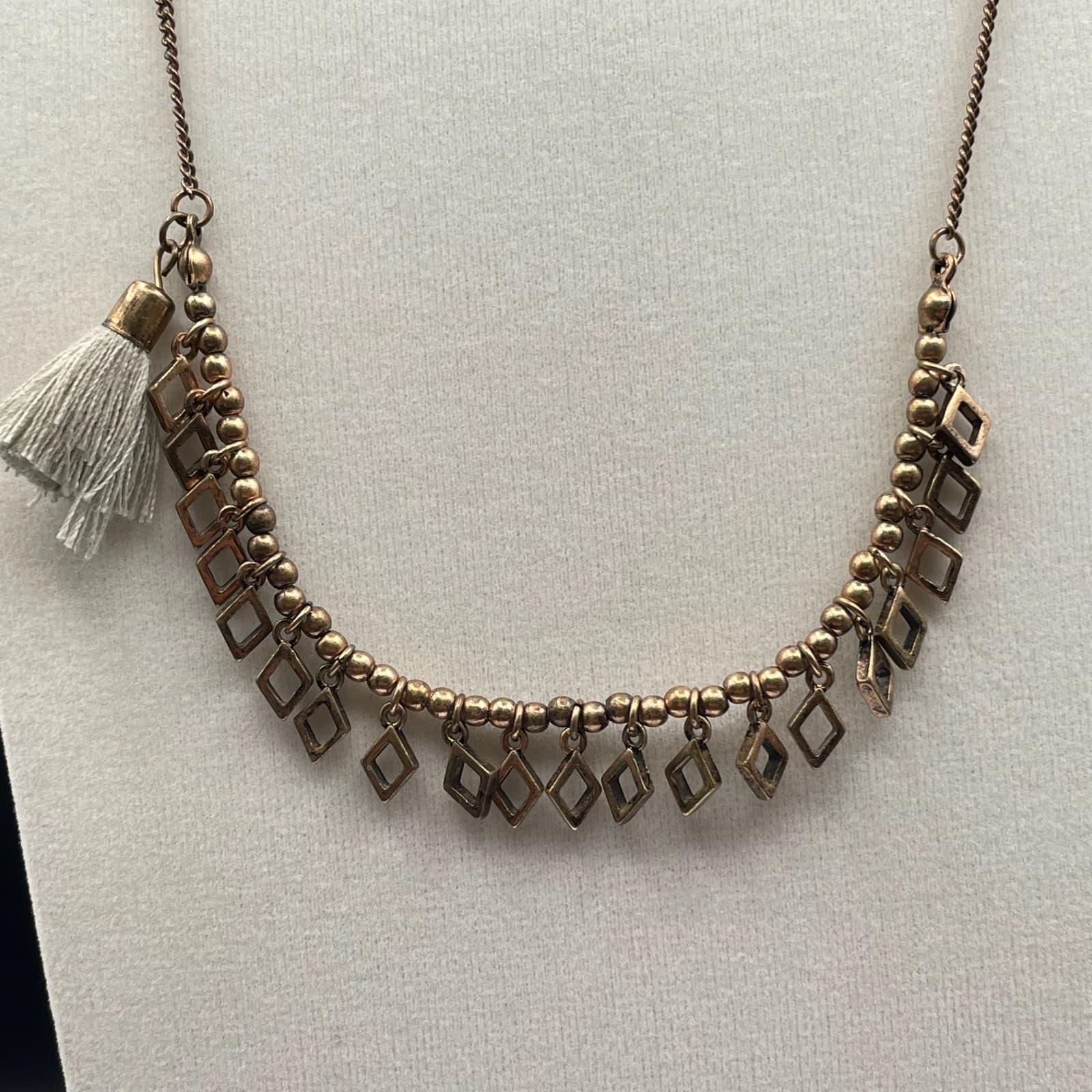 Vintage Bohemian Bronze-Tone Classic Adjustable Statement Beaded Tassel Lobster - Thumbnail 3