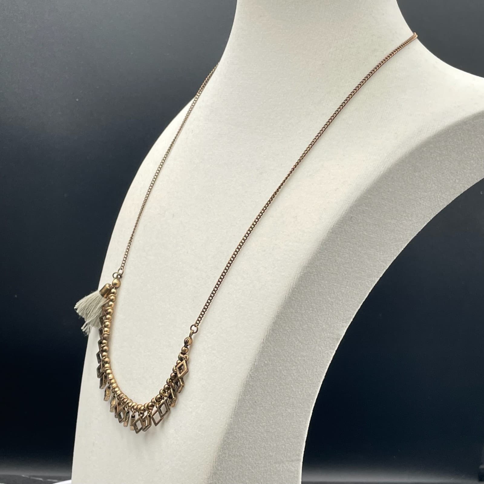 Vintage Bohemian Bronze-Tone Classic Adjustable Statement Beaded Tassel Lobster - Thumbnail 6