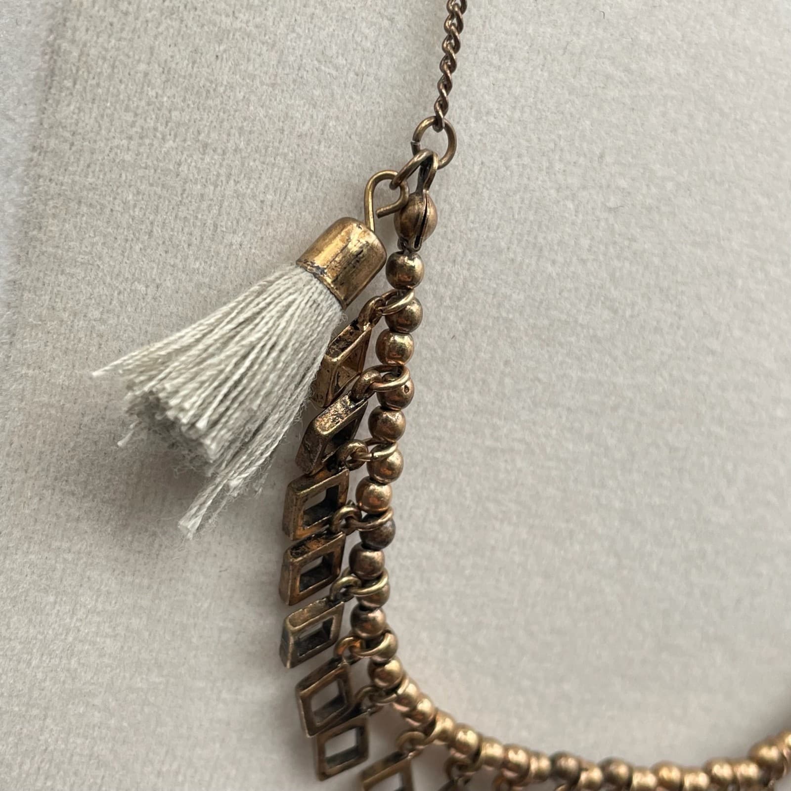Vintage Bohemian Bronze-Tone Classic Adjustable Statement Beaded Tassel Lobster - Thumbnail 4