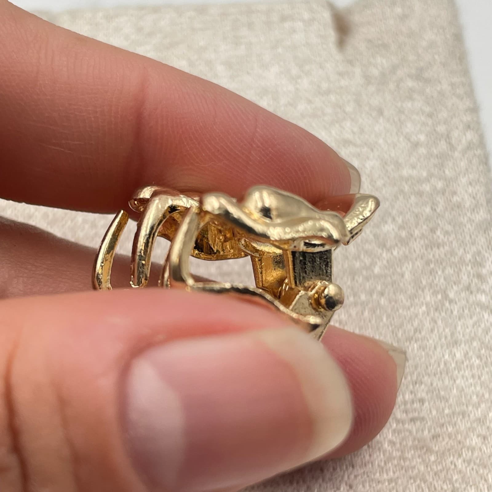 Vintage VTG Mini Hair Claw Clip Gold Tone Heart Shape Small Jaw Clip Accessory - Thumbnail 17