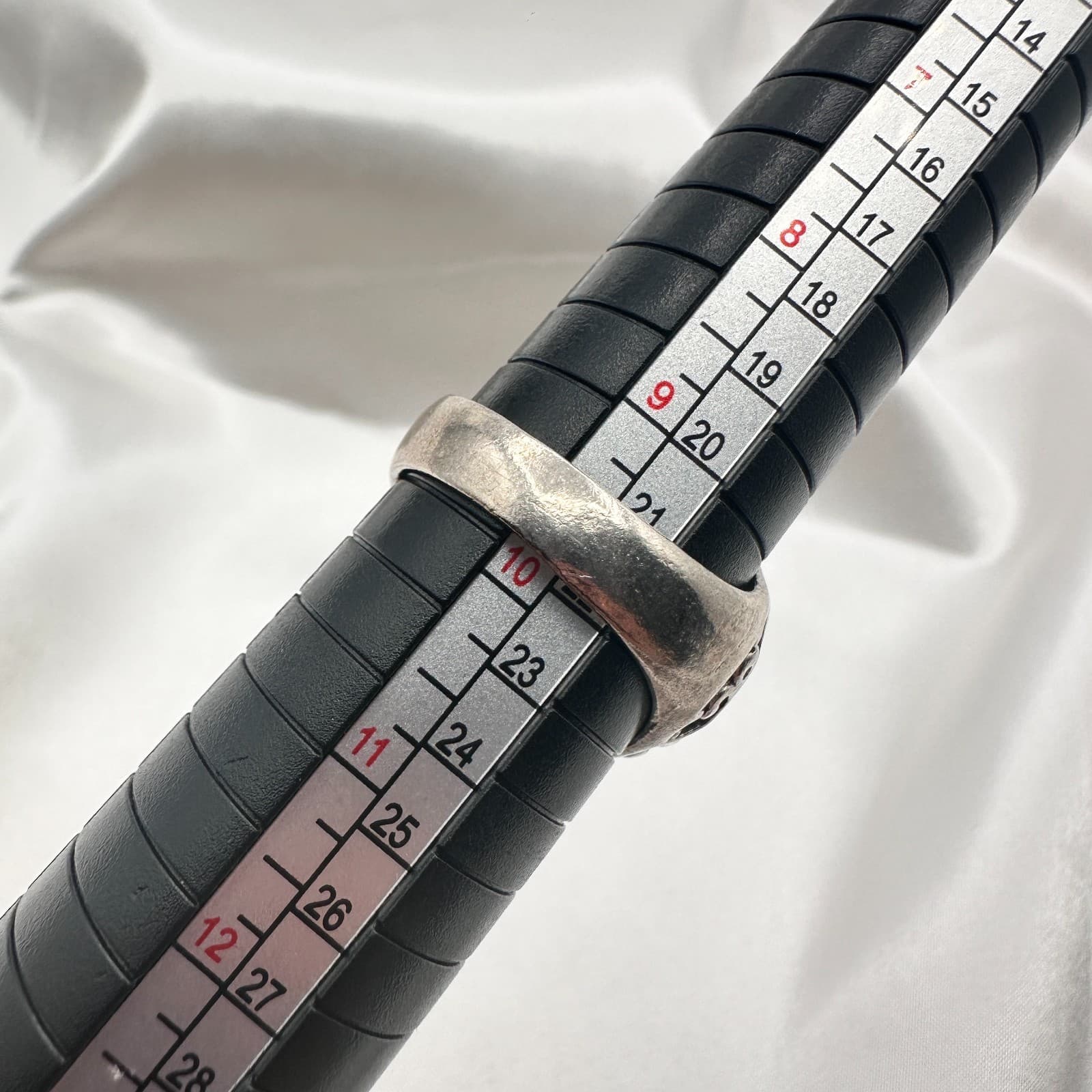 Vintage Y2K Filigree Silver Tone Blue Stone Ring Unisex Classic Fashion Jewelry - Thumbnail 10