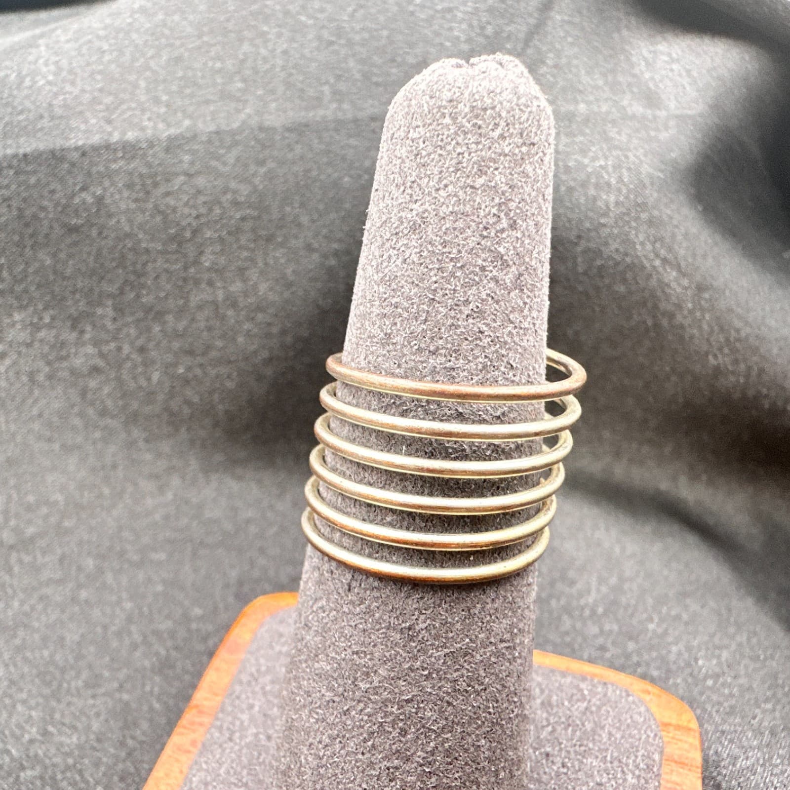 Vintage Y2K Silver Tone Spiral Coil Wrap Ring Women's Classic Fashion Jewelry - Thumbnail 6