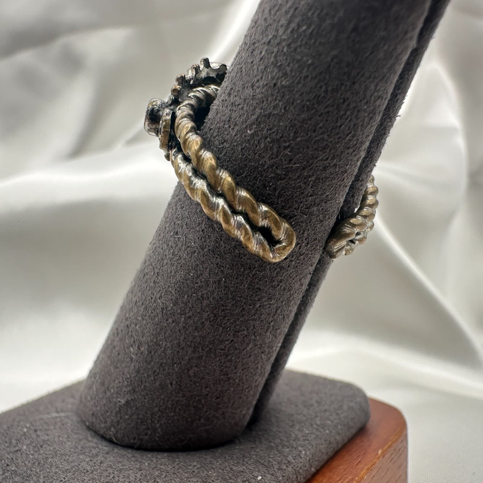 Vintage Y2K Silver Tone Turquoise Statement Ring Women's Classic Fashion Jewelry - Thumbnail 5