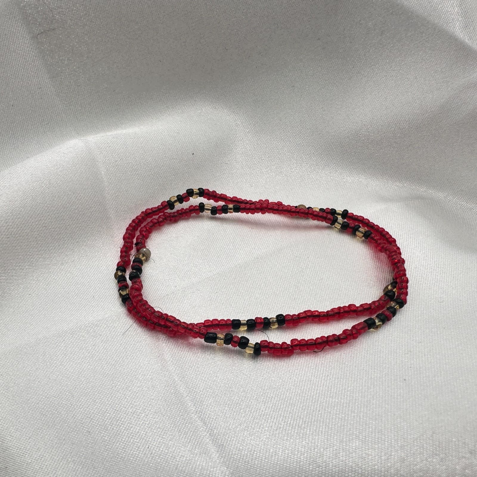 Vintage 90s Glass Seed Bead Bracelets Set Classic Retro Fashion Women's jewelry - Thumbnail 2