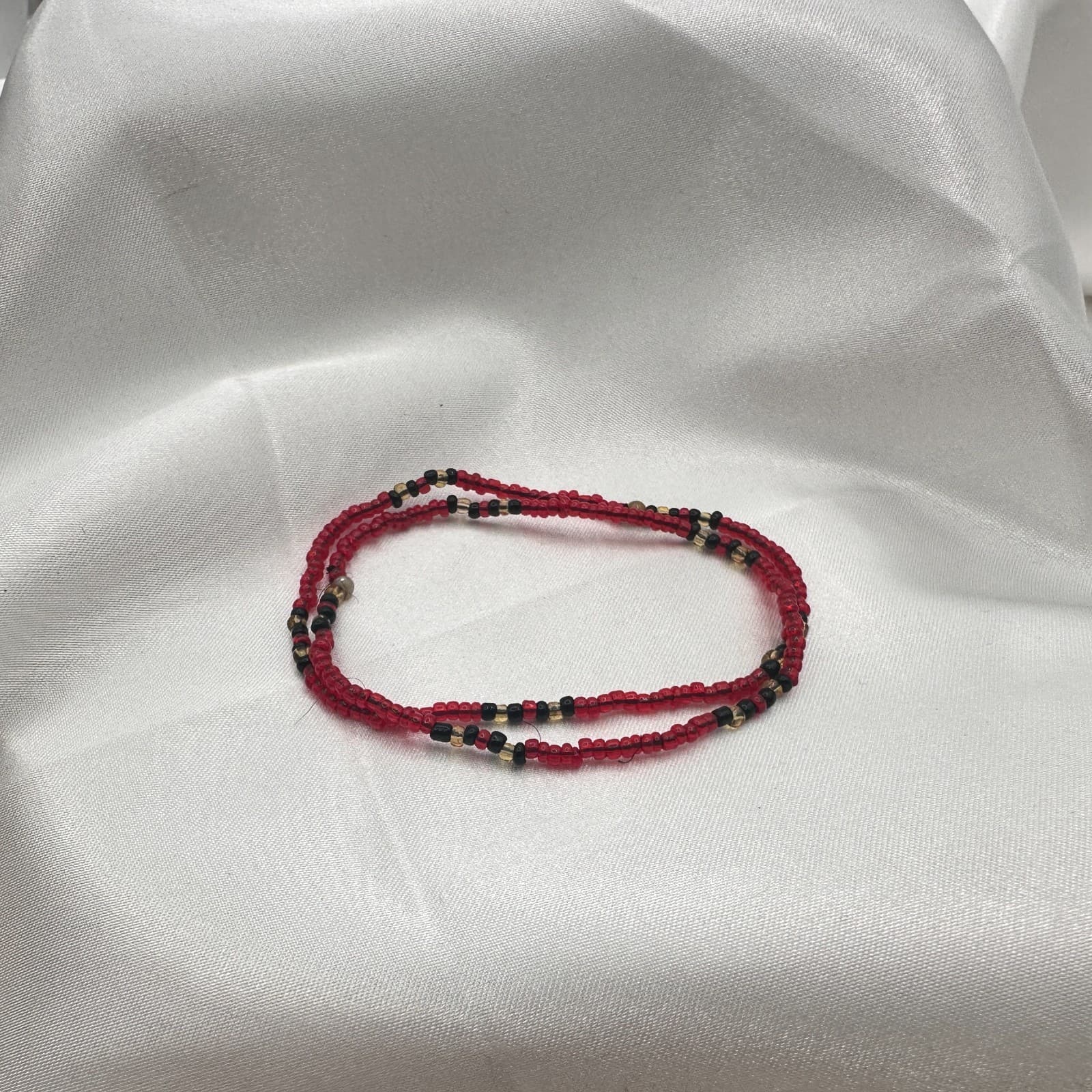 Vintage 90s Glass Seed Bead Bracelets Set Classic Retro Fashion Women's jewelry - Thumbnail 4