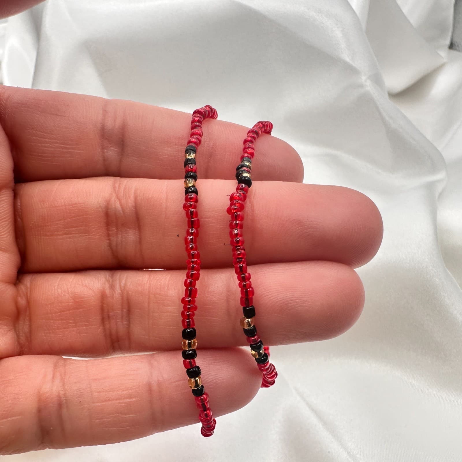 Vintage 90s Glass Seed Bead Bracelets Set Classic Retro Fashion Women's jewelry - Thumbnail 8