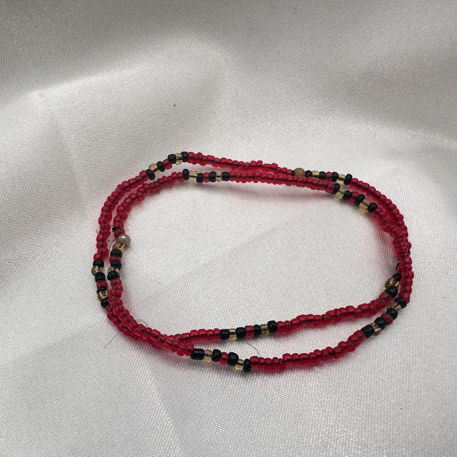 Vintage 90s Glass Seed Bead Bracelets Set Classic Retro Fashion Women's jewelry - Thumbnail 3