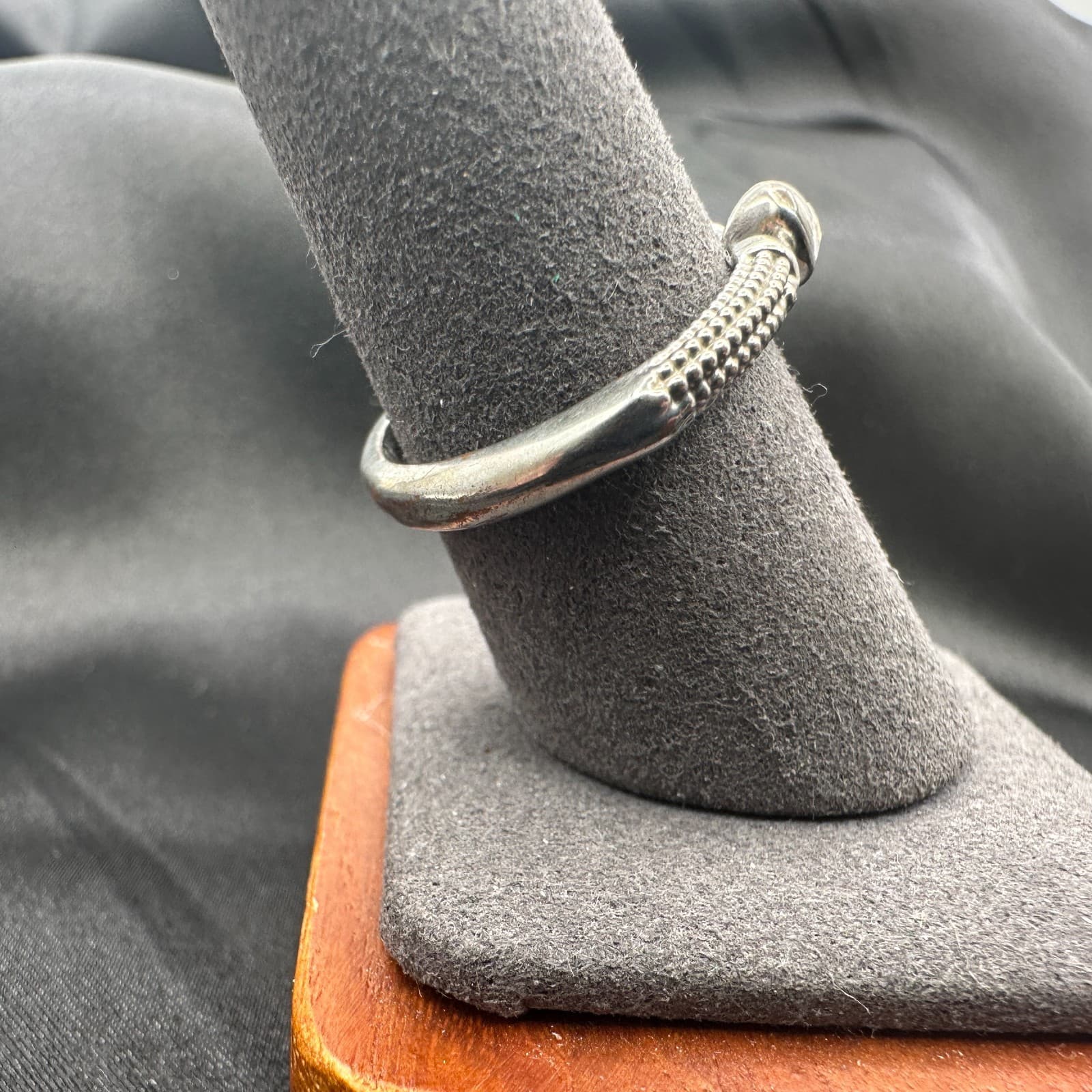 Vintage Y2K Silver Tone Clear Rhinestone Ring Women's Classic Fashion Jewelry - Thumbnail 9