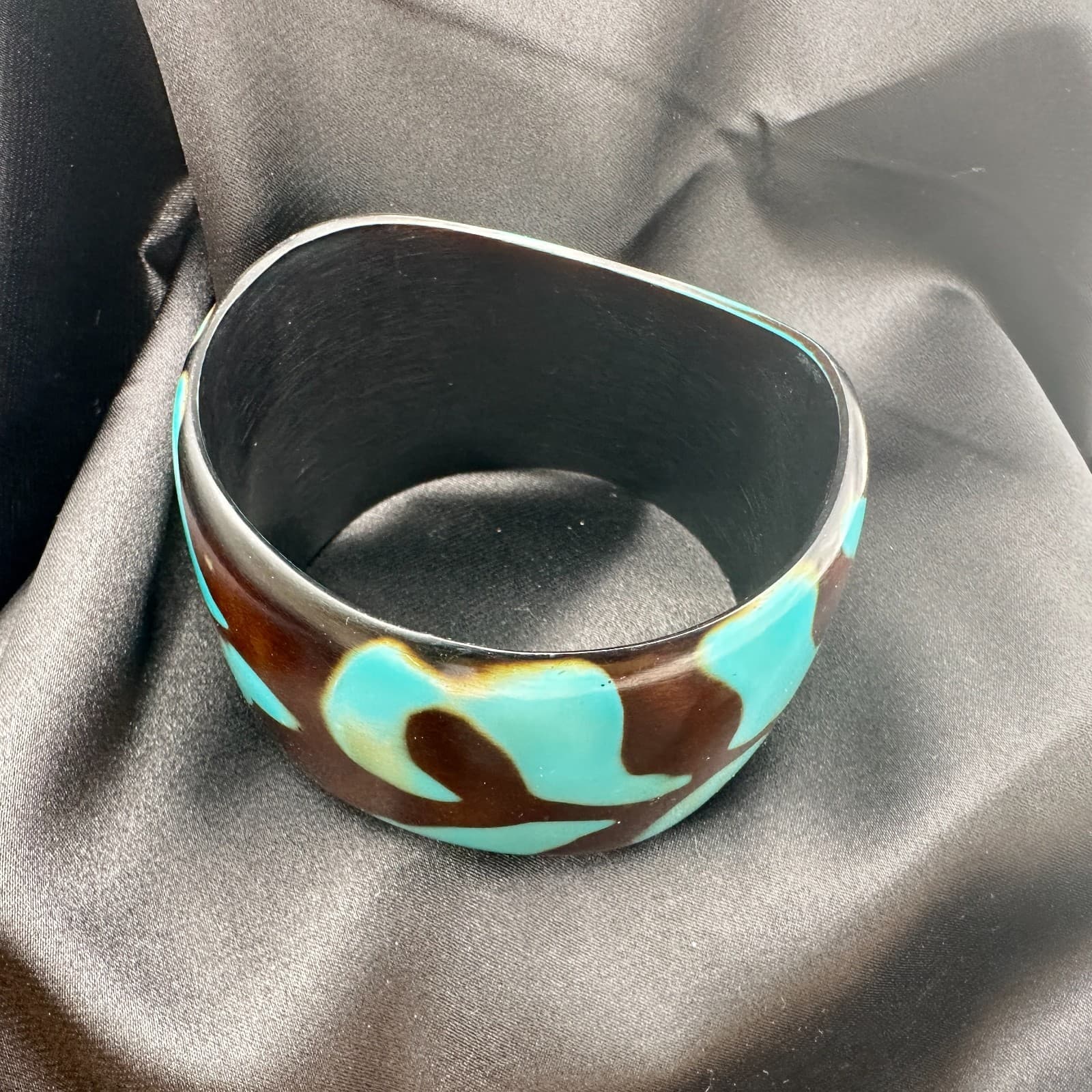 Vintage 90s Wide Bangle Bracelet Retro Chunky Bold Fashion Women's Jewelry - Thumbnail 8