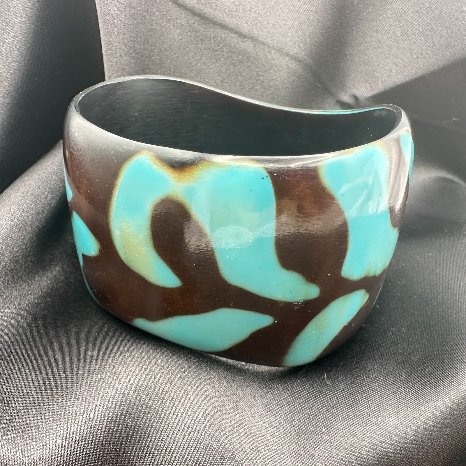 Vintage 90s Wide Bangle Bracelet Retro Chunky Bold Fashion Women's Jewelry - Thumbnail 7