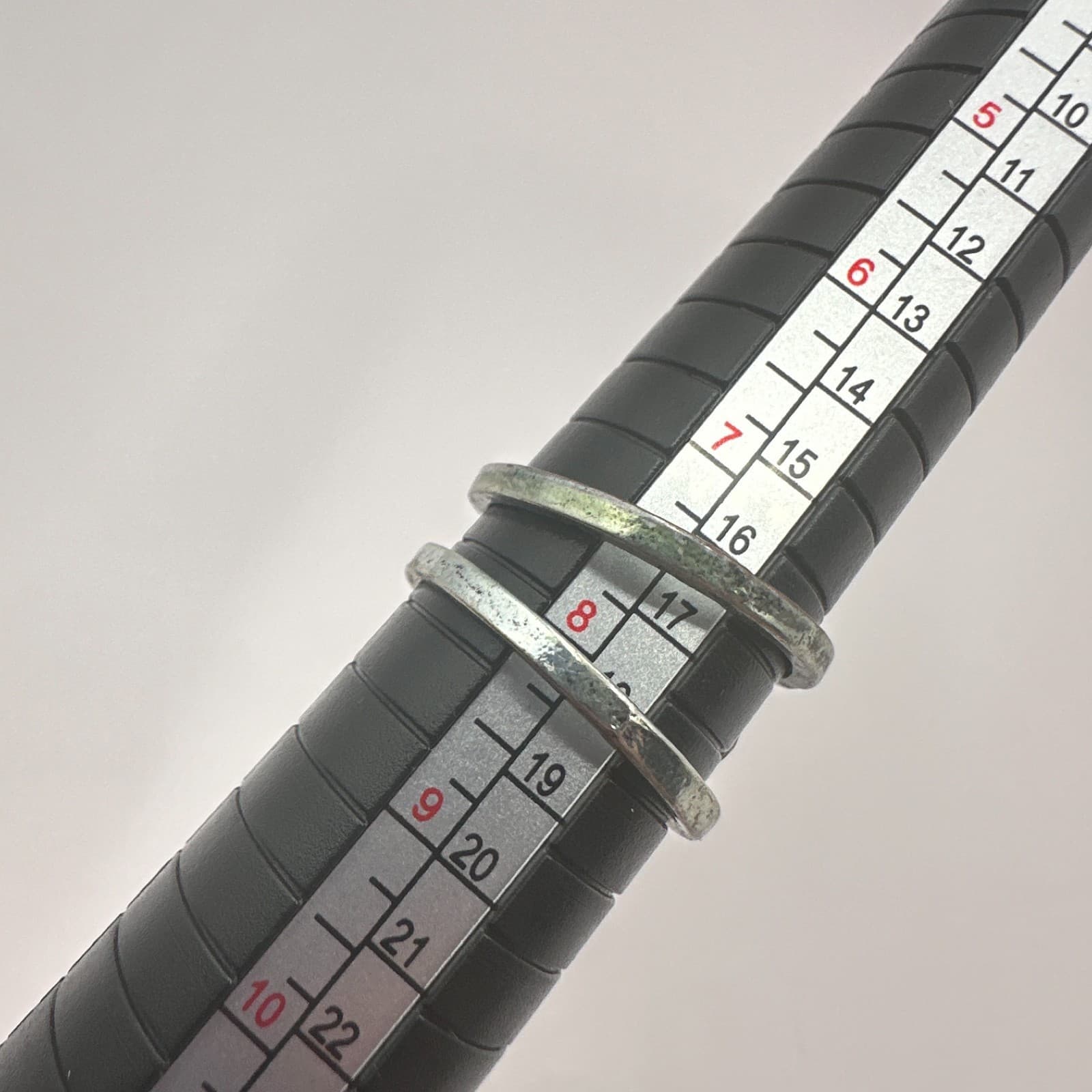 Vintage Y2K Silver Tone Diamond Shape Clear Rhinestone Ring Women's Jewelry - Thumbnail 6