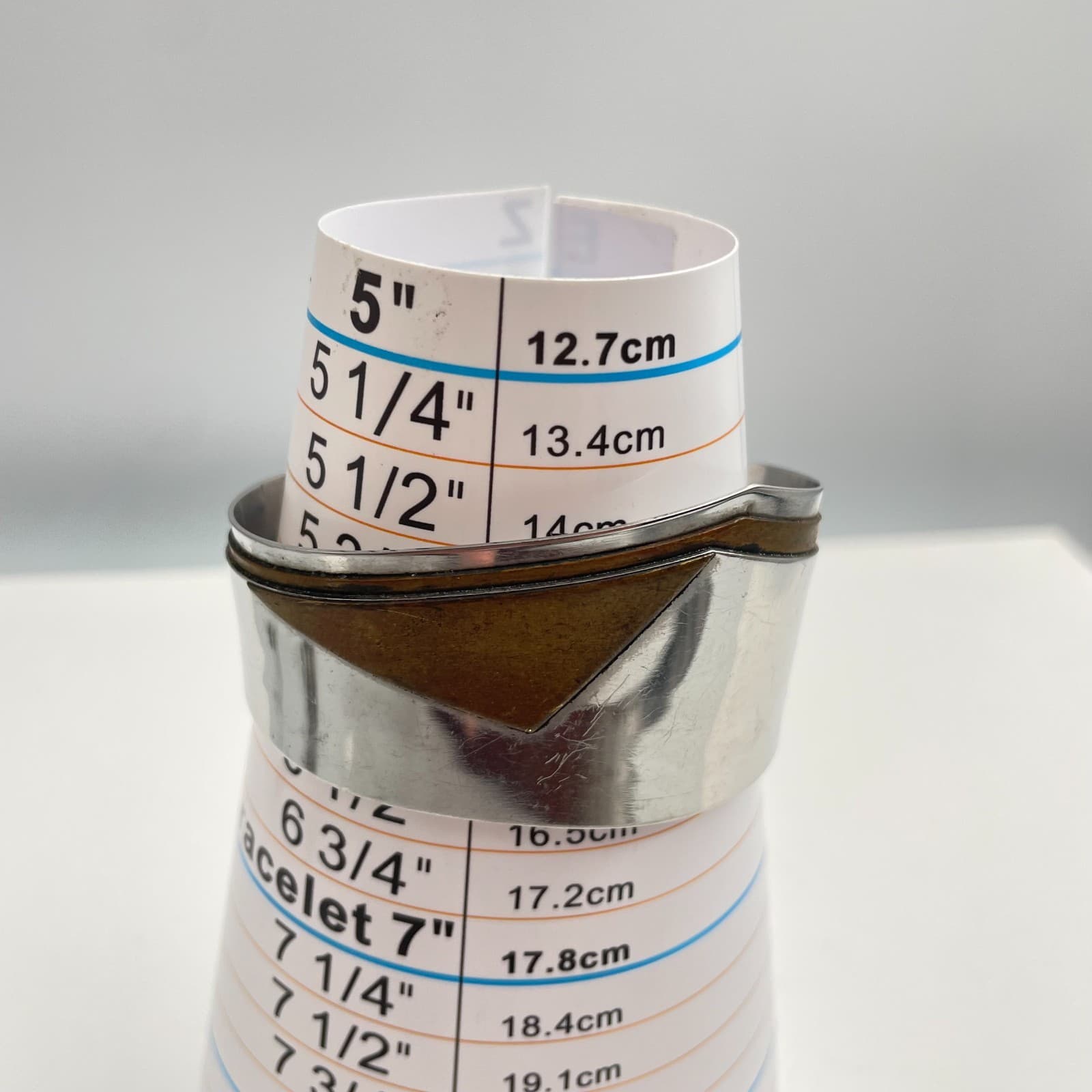 Vintage 90s TARI Wide Metal Cuff Bracelet Geometric Modernist Fashion Jewelry - Thumbnail 8