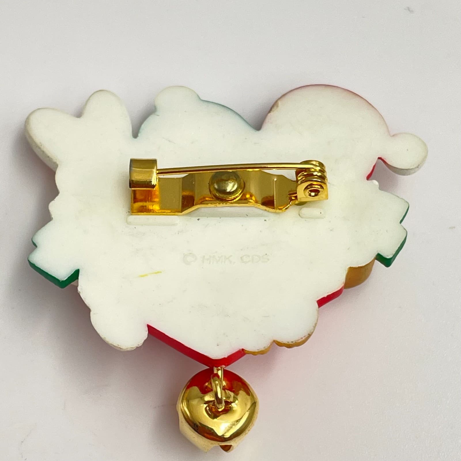 Vintage 90s Hallmark Christmas Jingle Bells Bear Penguin Bunny Book Brooch Pin - Thumbnail 7