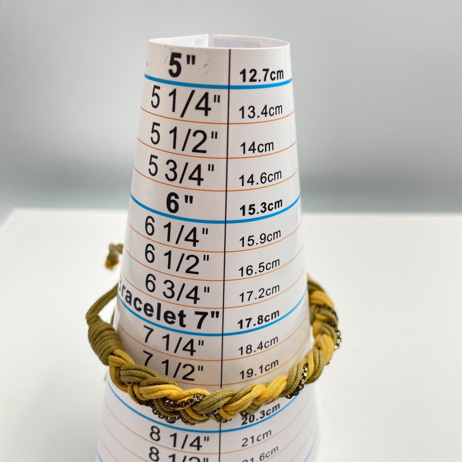 Vintage 90s Braided Cord Bracelet Metal Chain Boho Adjustable Fashion Jewelry - Thumbnail 10