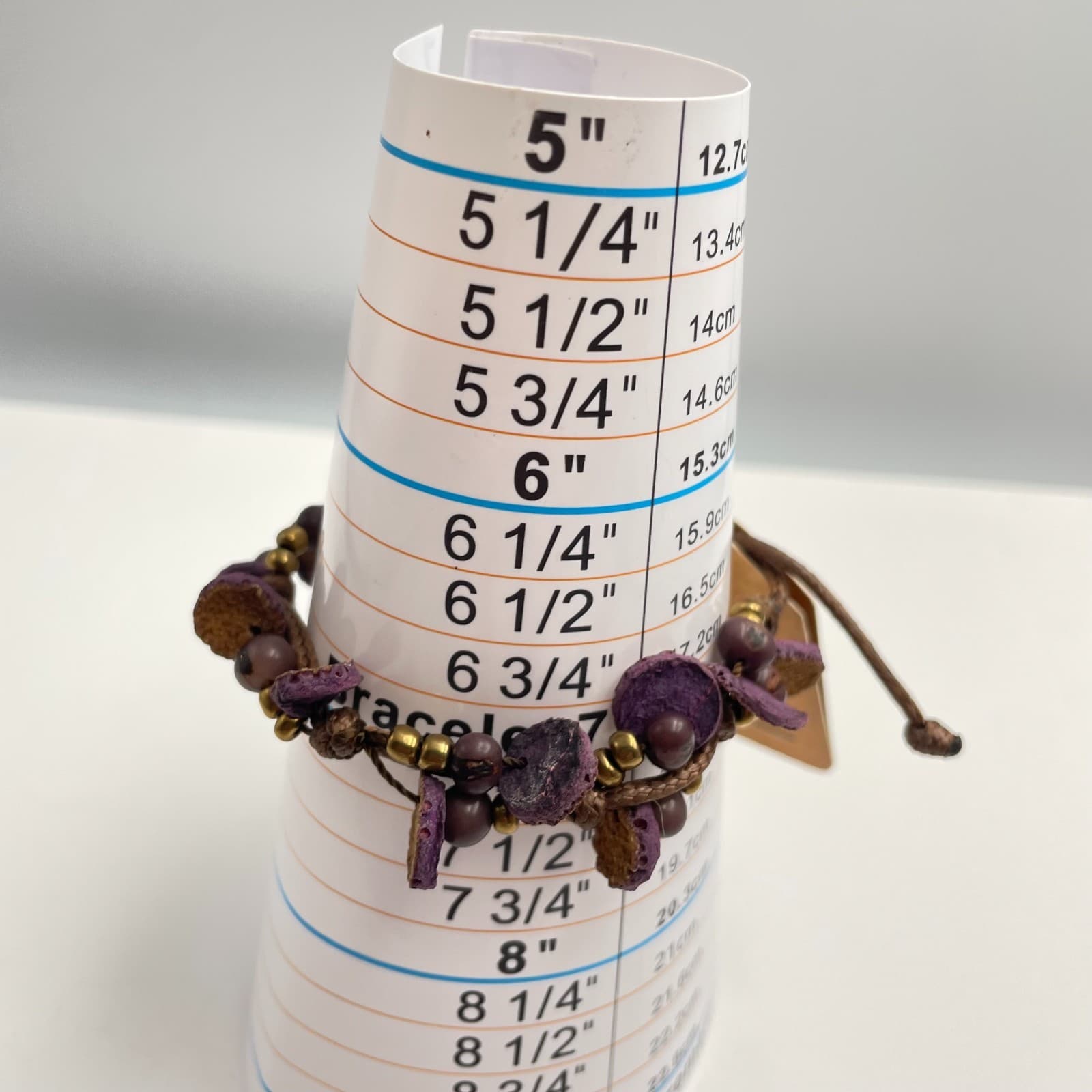 Vintage 90s Terra Natural Seeds Amazon Rainforest Bracelet Brown Cord Jewelry - Thumbnail 9