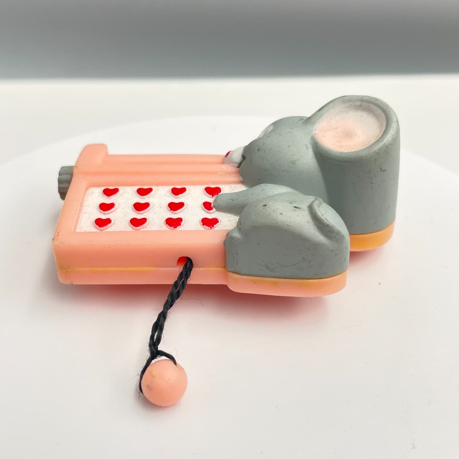 Vintage 90s Russ Berrie Valentine Mouse Typewriter Heart Keys Brooch Pin Jewelry - Thumbnail 2