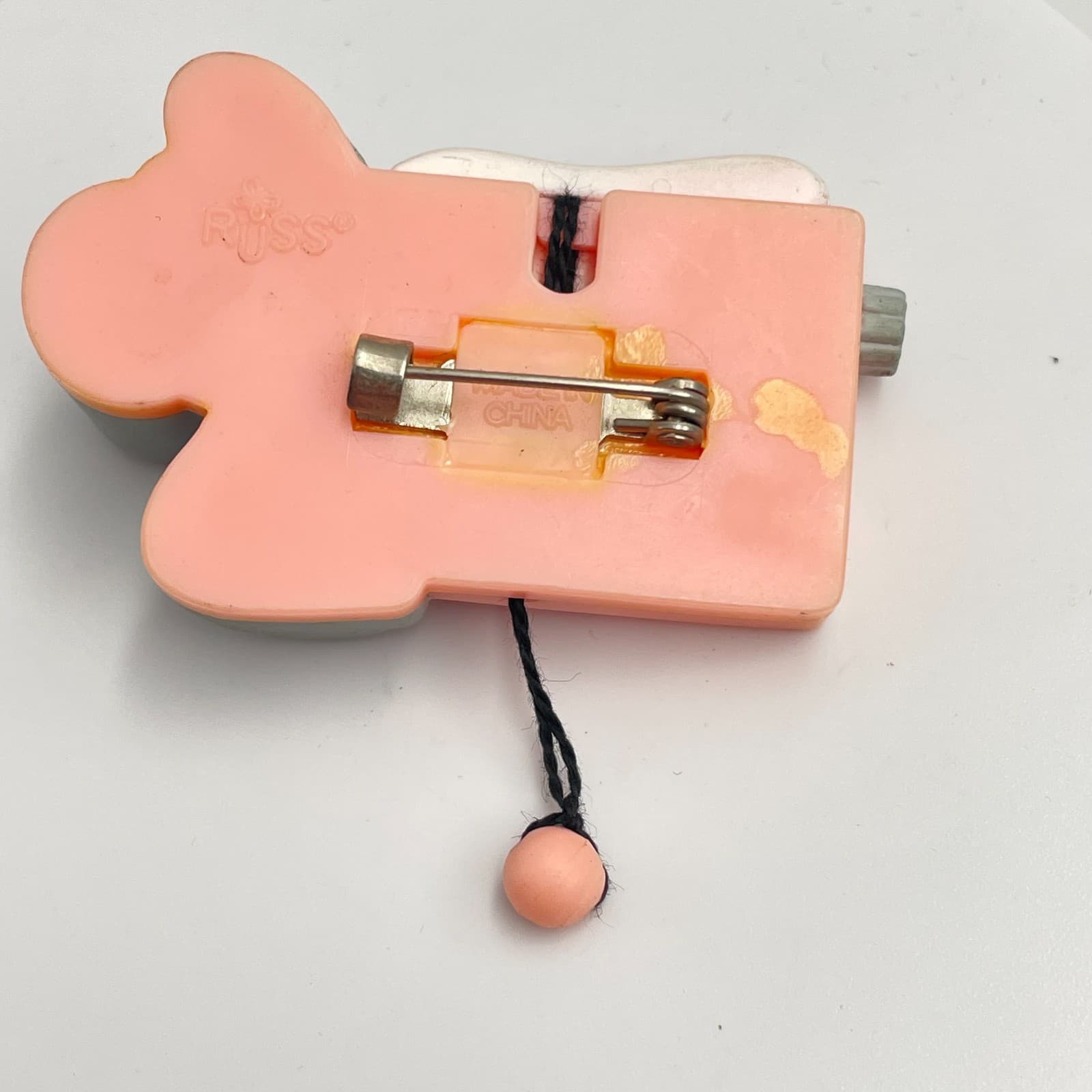 Vintage 90s Russ Berrie Valentine Mouse Typewriter Heart Keys Brooch Pin Jewelry - Thumbnail 6