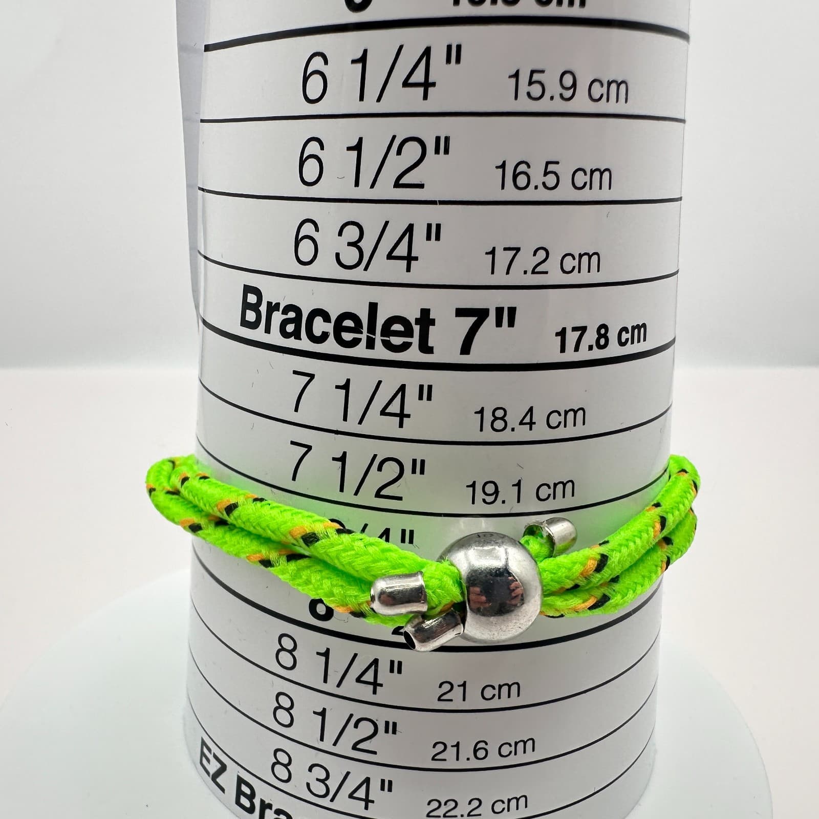 Vintage 90s Green Cord Bracelet Faceted Glass Oval Silver Tone Charm Jewelry - Thumbnail 7