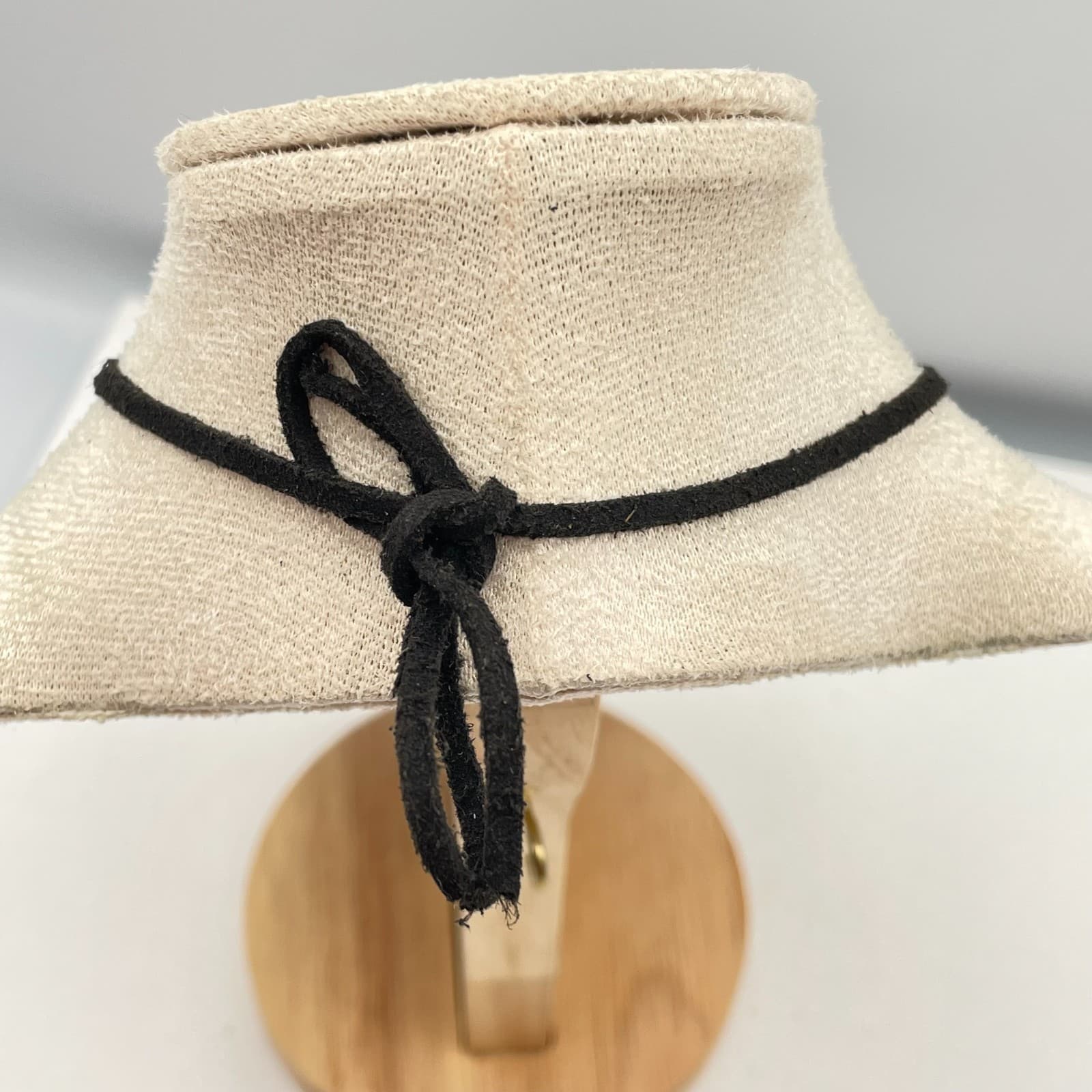 Vintage 90s Black Tassel Bib Necklace Copper Tone Statement Fringe Cord Boho - Thumbnail 9