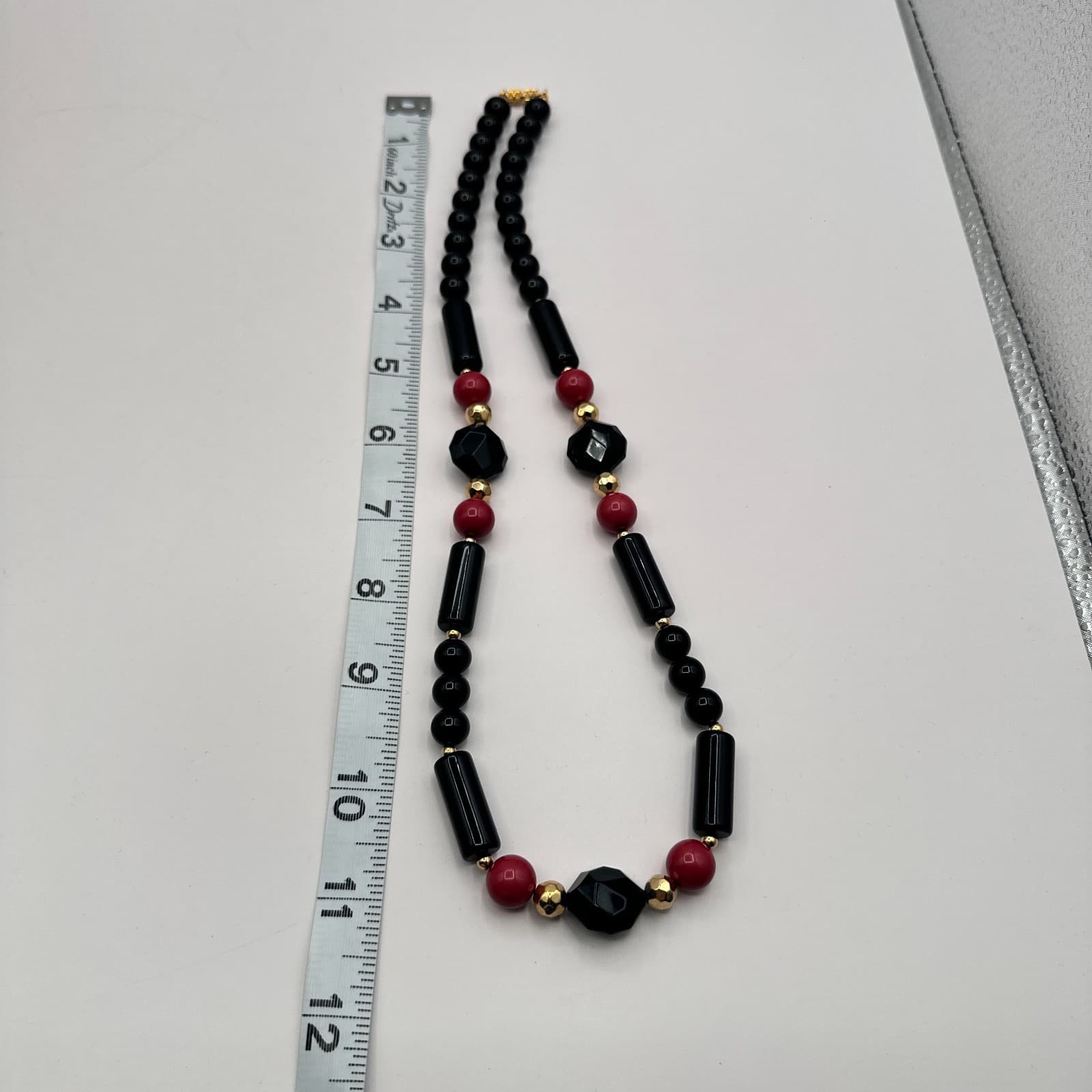 Vintage Y2K Gold Tone Beaded Necklace Statement Women's Classic Jewelry - Thumbnail 7