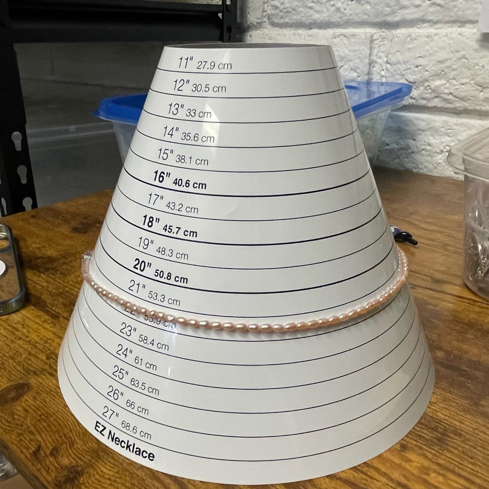 Vintage Blush Pink Baroque Pearl Necklace Glass Faceted Crystal Long Strand - Thumbnail 2