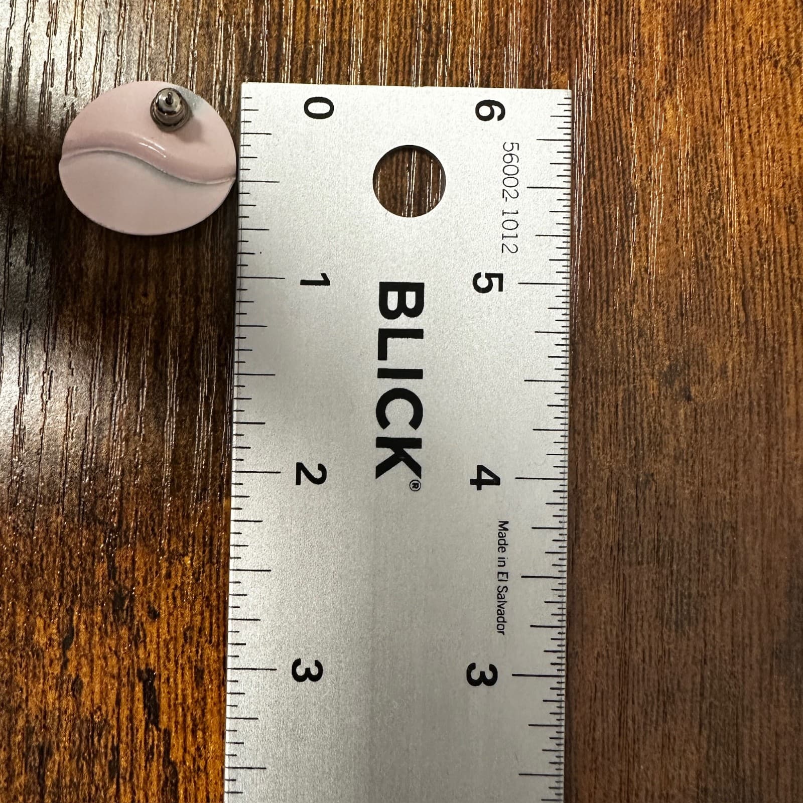 Vintage Pink Round Mod Stud Earrings Retro Swirl 80s Statement - Thumbnail 5