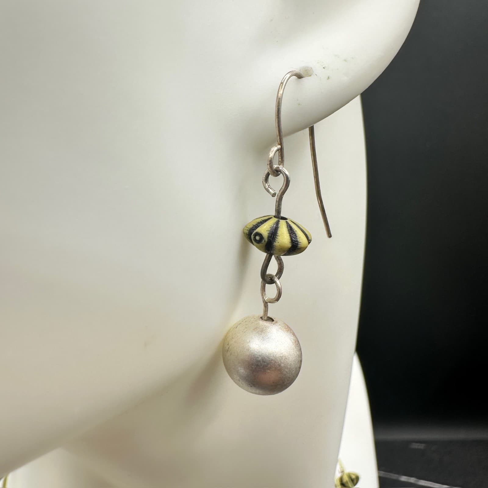 Vintage Multi-Strand Lobster Beaded Fashion Dangle Drop Earrings Necklace Set - Thumbnail 3