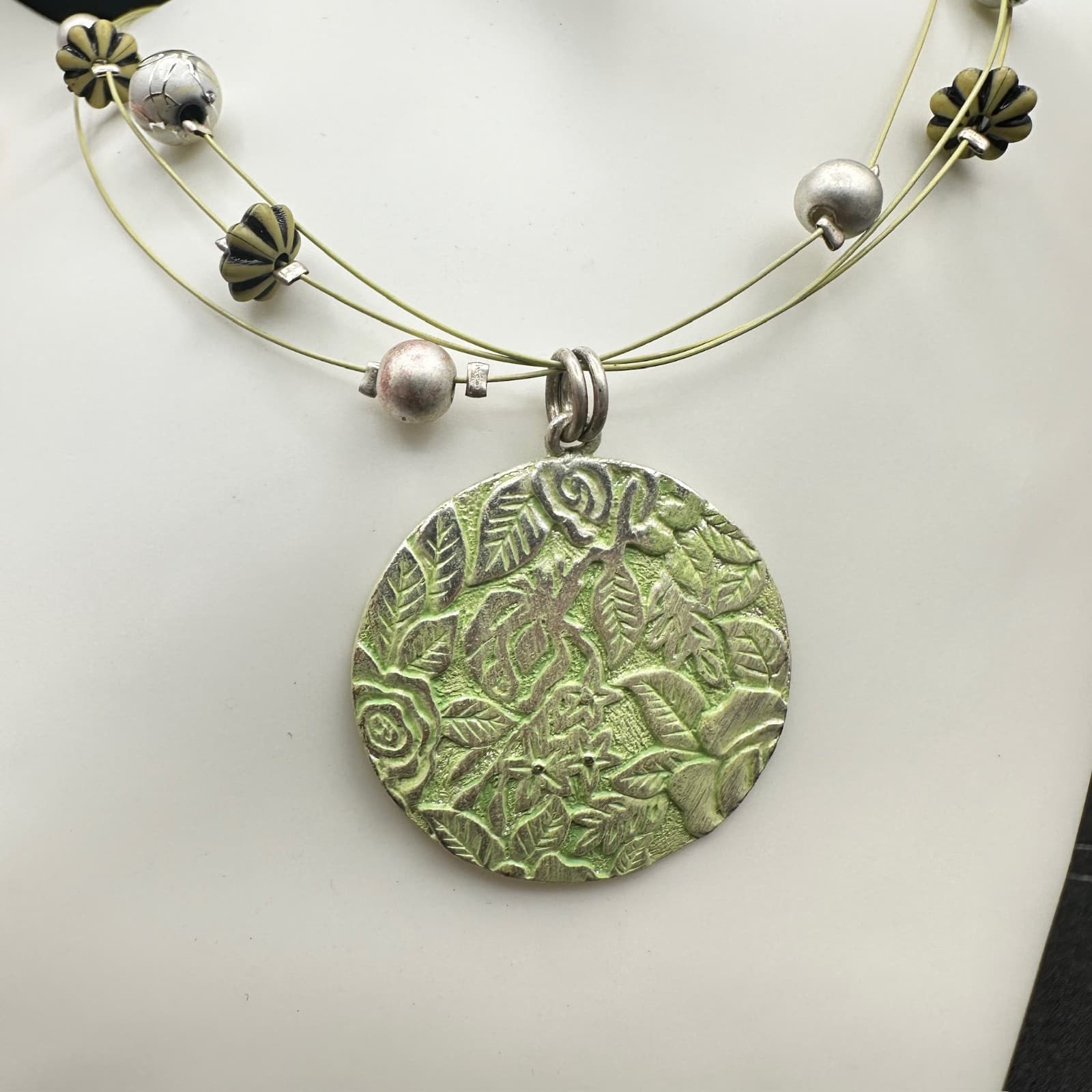 Vintage Multi-Strand Lobster Beaded Fashion Dangle Drop Earrings Necklace Set - Thumbnail 5