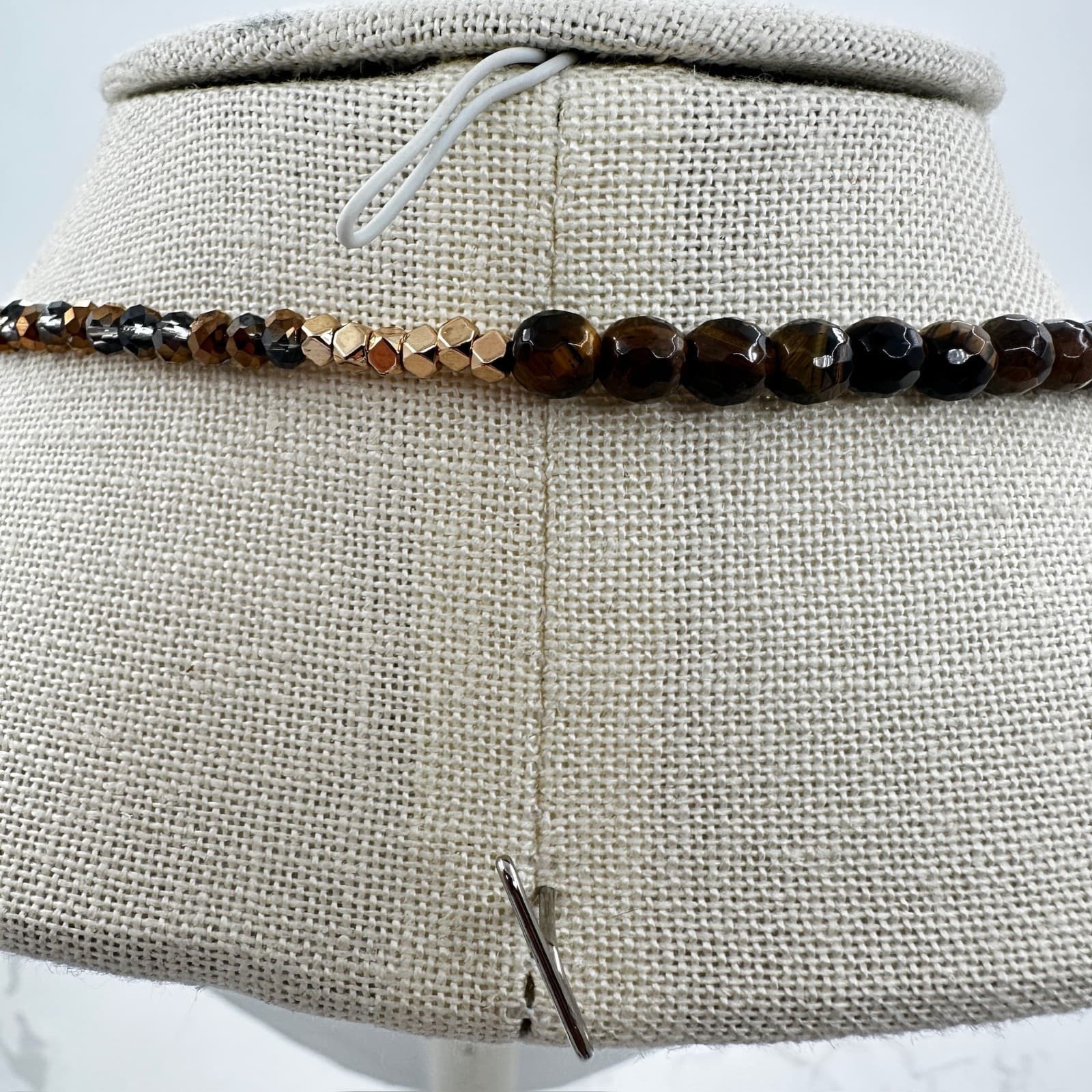 Vintage Move Mountains Deep Berry Faceted Garnets Gold-Tone Beaded Charm - Thumbnail 7