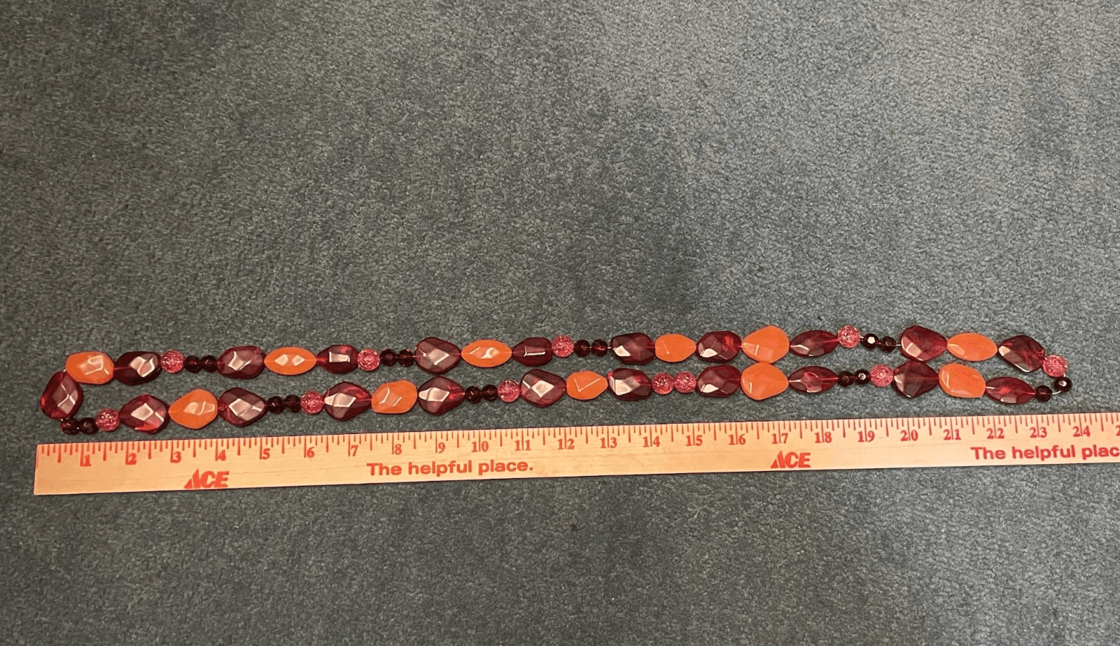 Vintage Chunky Statement Necklace Acrylic Resin Bib Beaded Fashion Jewelry - Thumbnail 2