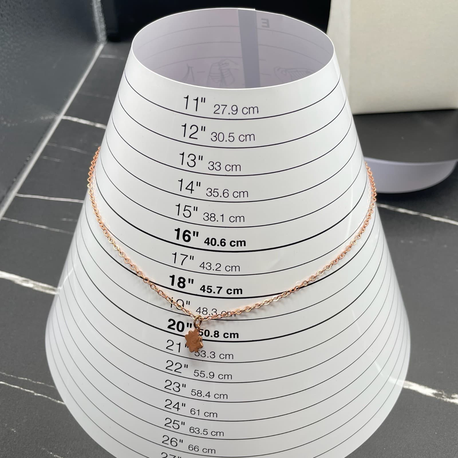 Contemporary Bronze-Tone Classic Round Link Prong Turquoise Pendant Necklace - Thumbnail 13