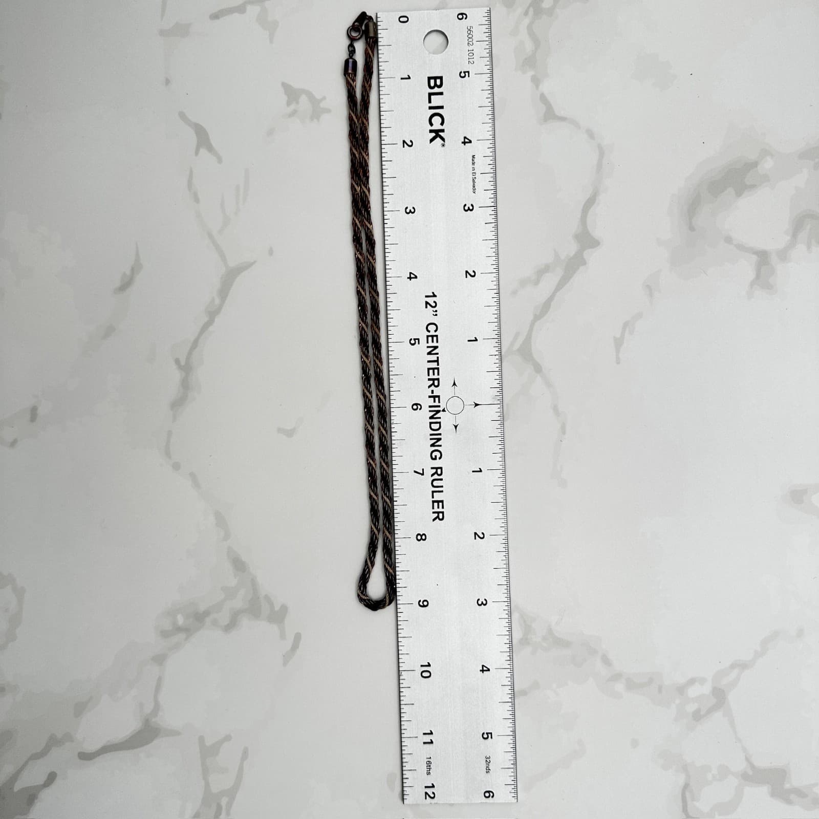 Vintage Black Silver-Tone Twisted Cord Rope Chain Fashion Push Lock Necklace - Thumbnail 8