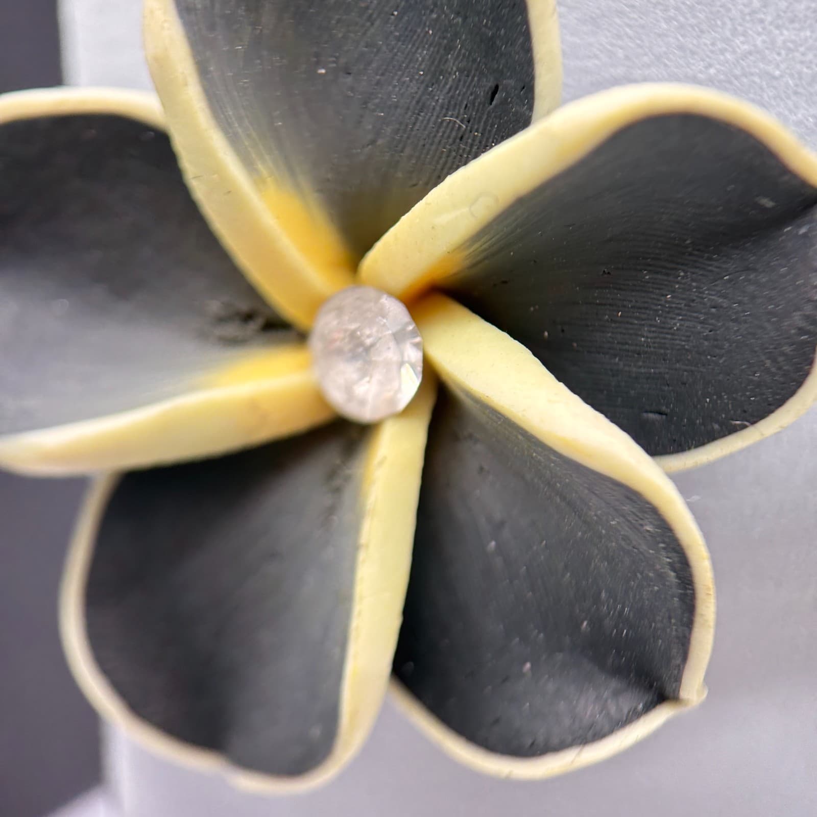 Y2K Plumeria Flower Black & Yellow Dangle Tops & Earrings Tropical Jewelry - Thumbnail 7